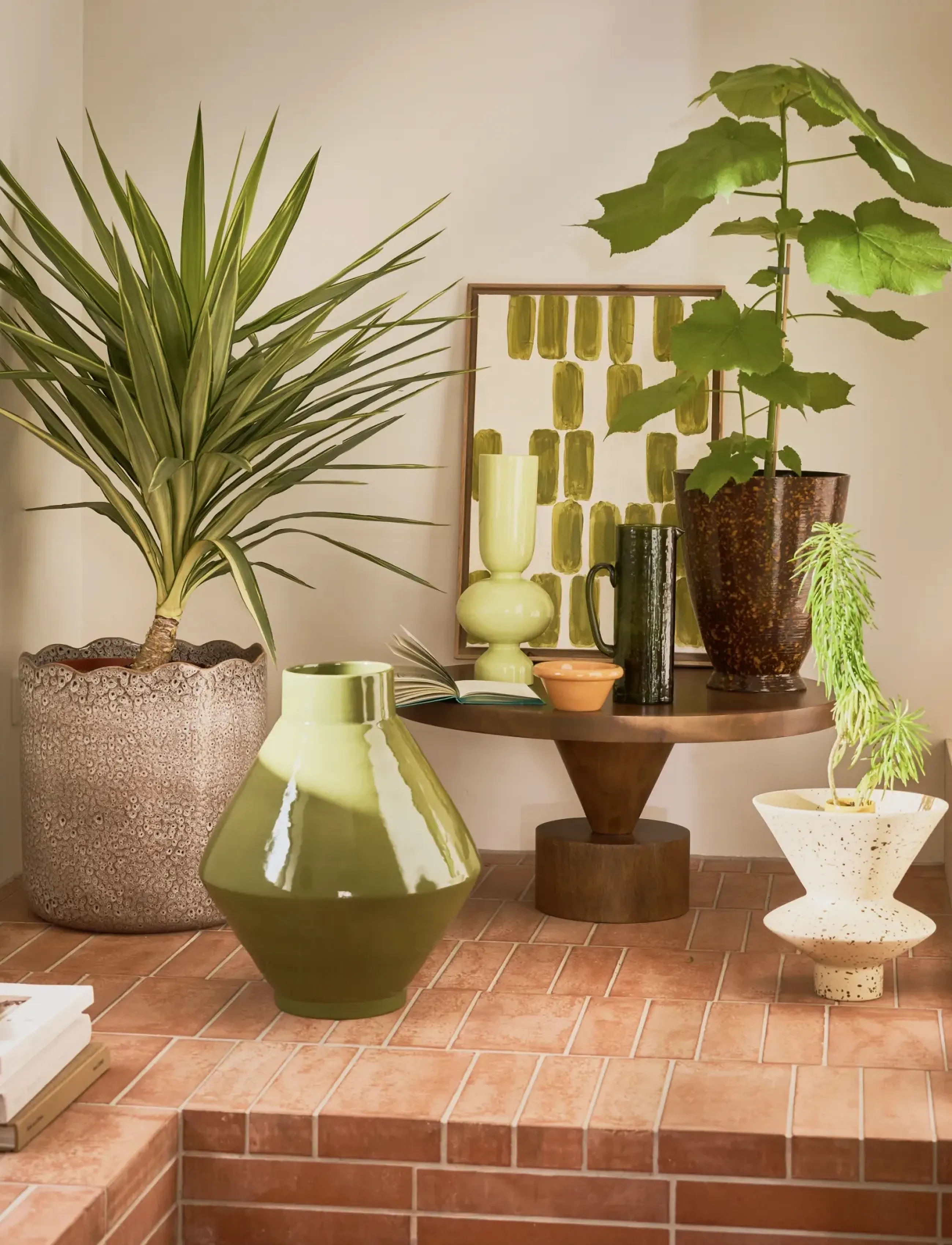 Urban Nature Culture Urban Nature Culture Vase Phila, Ø 37 cm, Green, Vases > Other Vases, Unisex