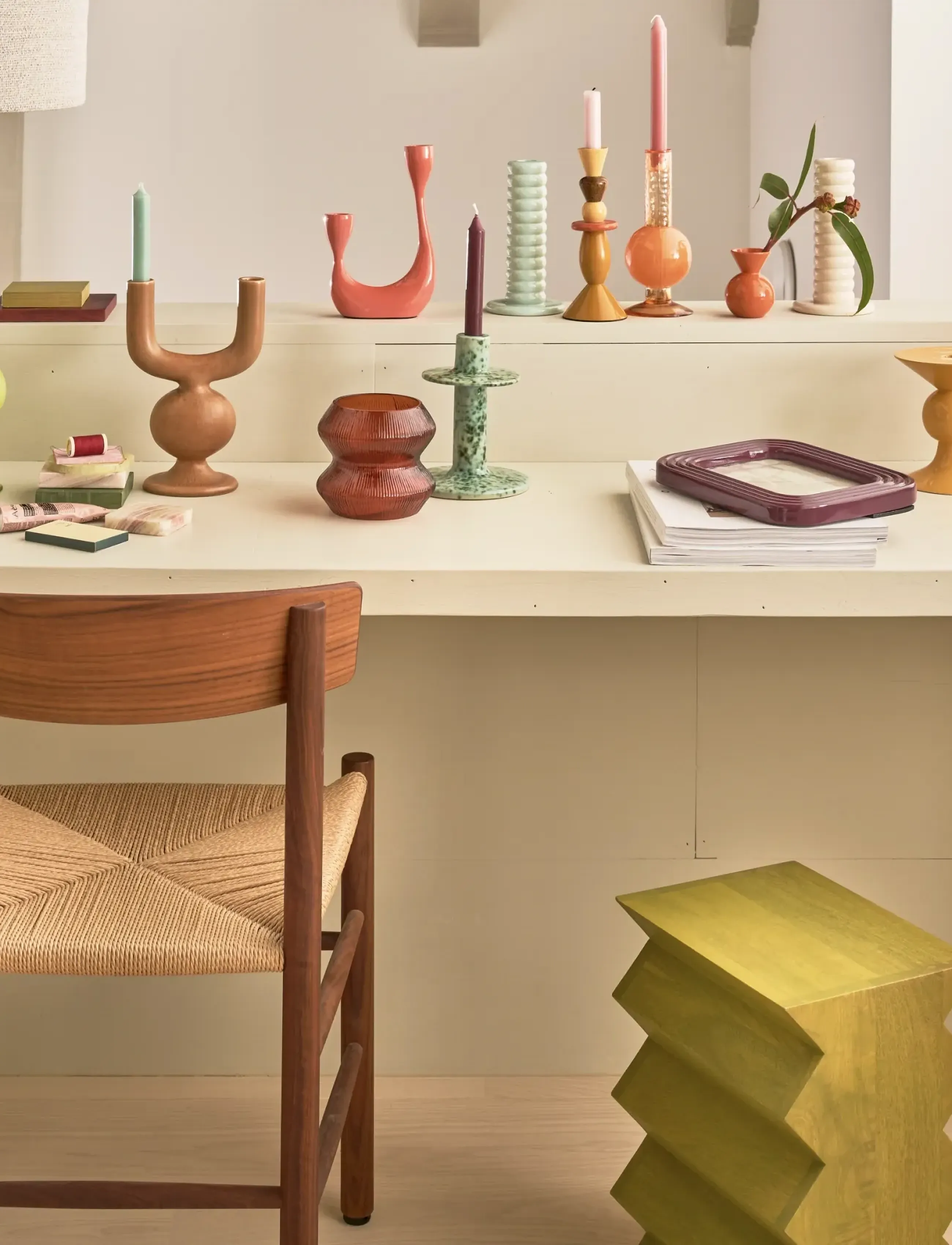 Urban Nature Culture Side Table Seba, H 40 cm, Tables, Khakigrün - Tables & Small Homeware