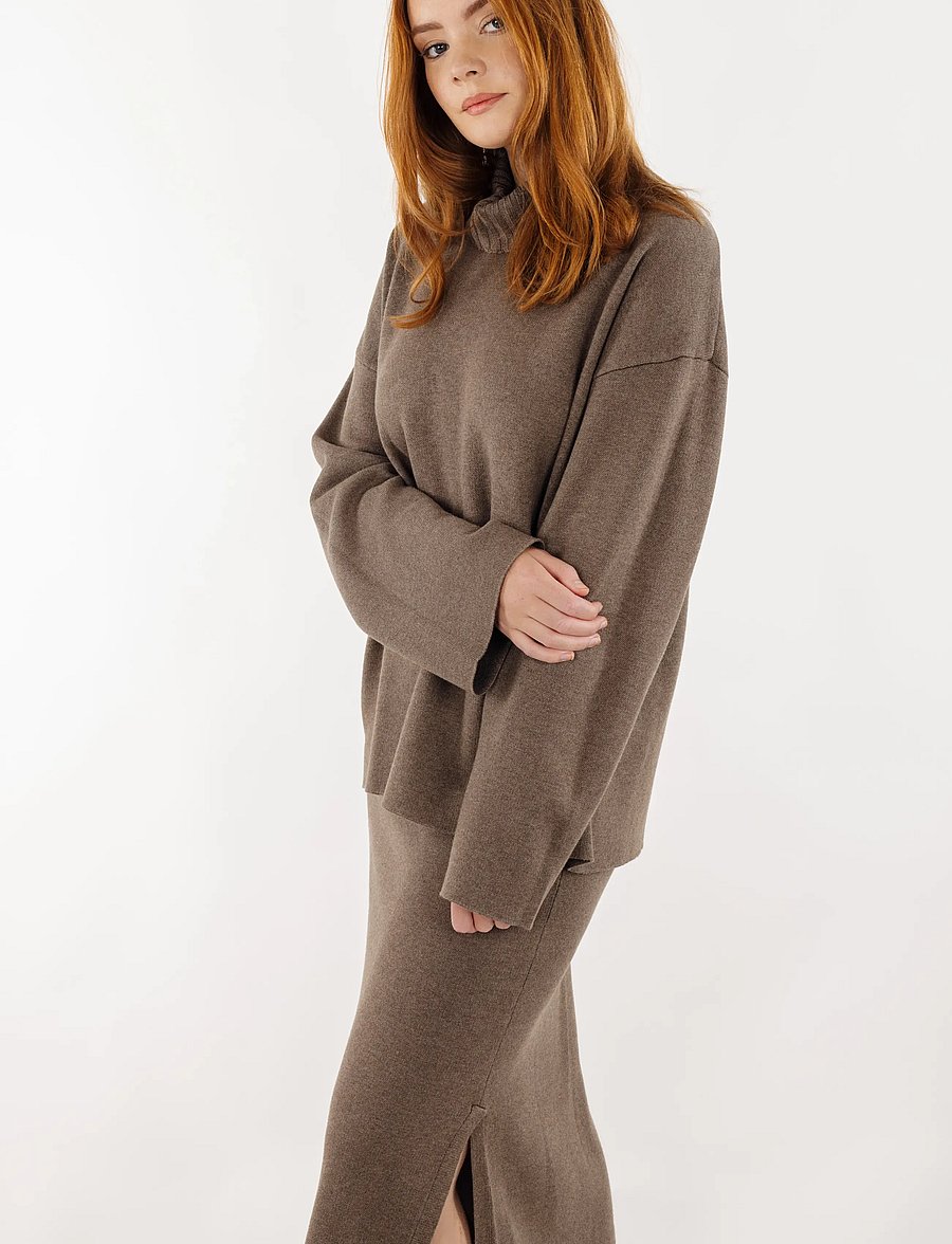 Urban Pioneers - Elly Sweater - rullekraver - brown - 0