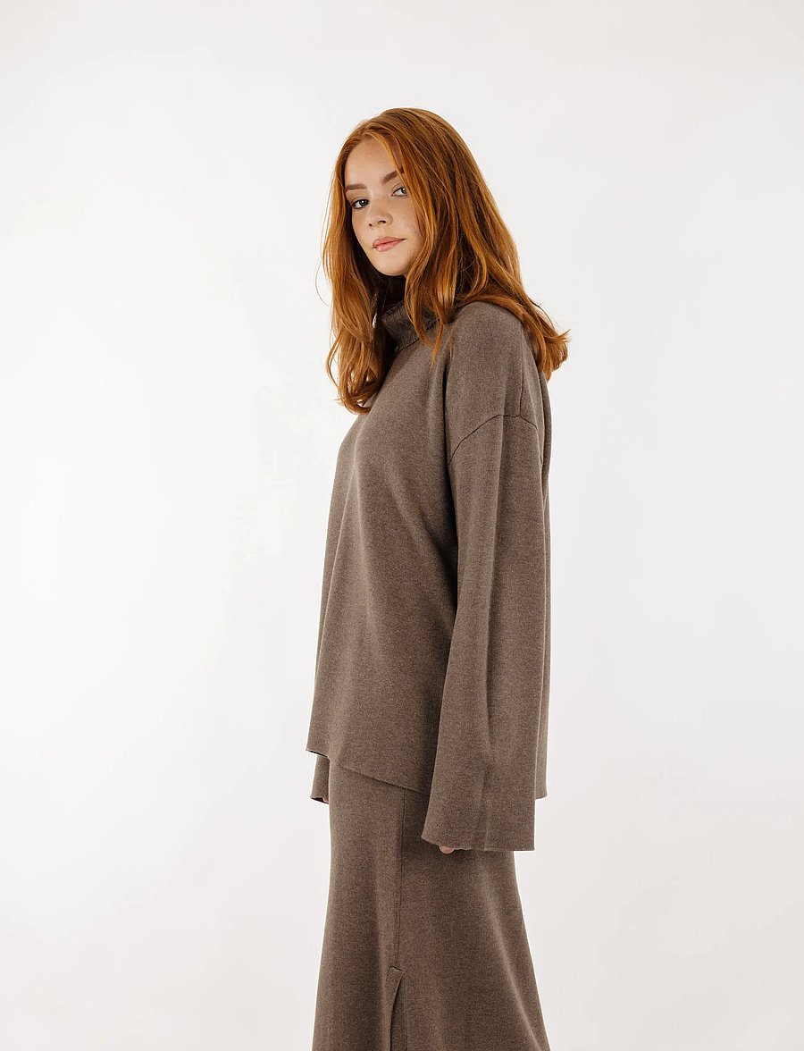 Urban Pioneers - Elly Sweater - rullekraver - brown - 3