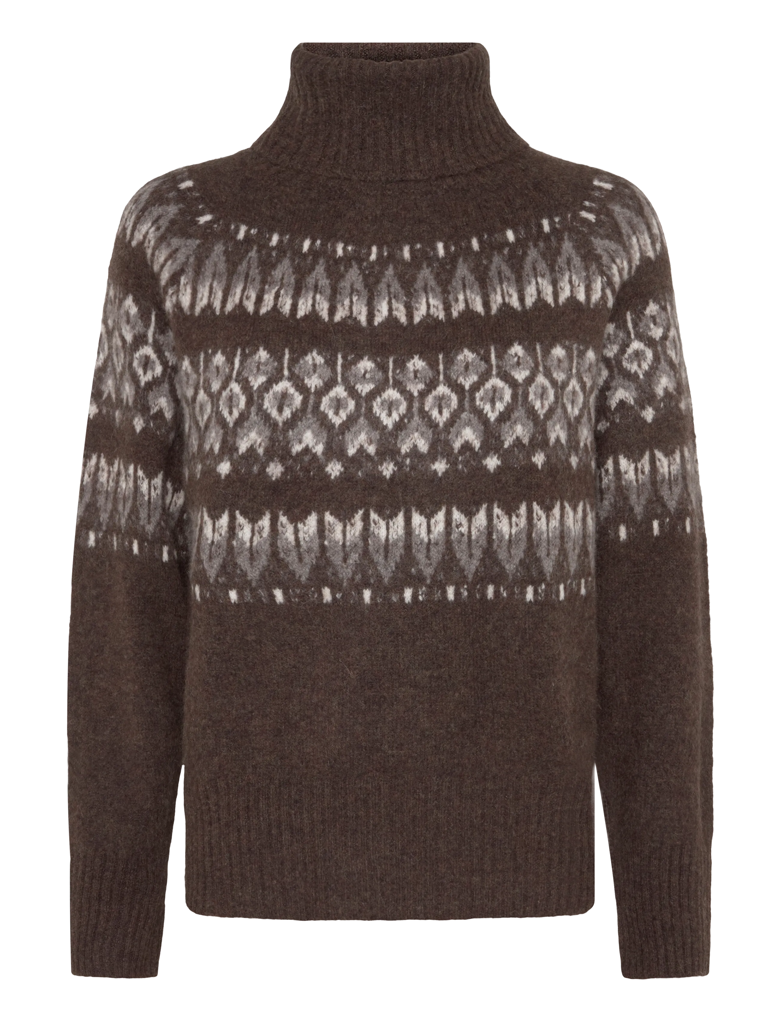 Urban Pioneers Benazri Turtleneck - Stickat - DARK BROWN / brown