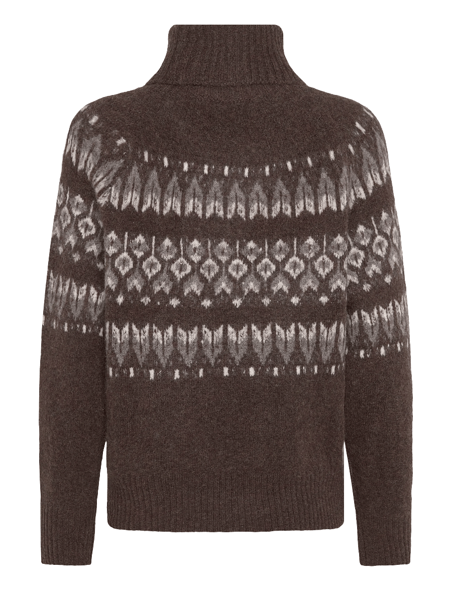 Urban Pioneers - Benazri Turtleneck - stickade tröjor - dark brown - 1