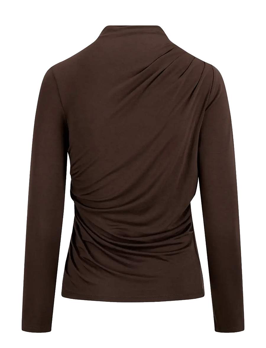 Urban Pioneers - Lori LS Top - long-sleeved tops - black coffee - 0