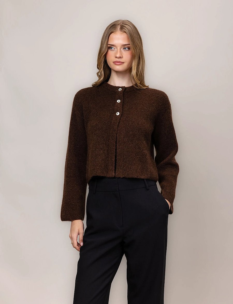 Urban Pioneers - SANTINA CARDIGAN - strickjacken - chocolate - 0