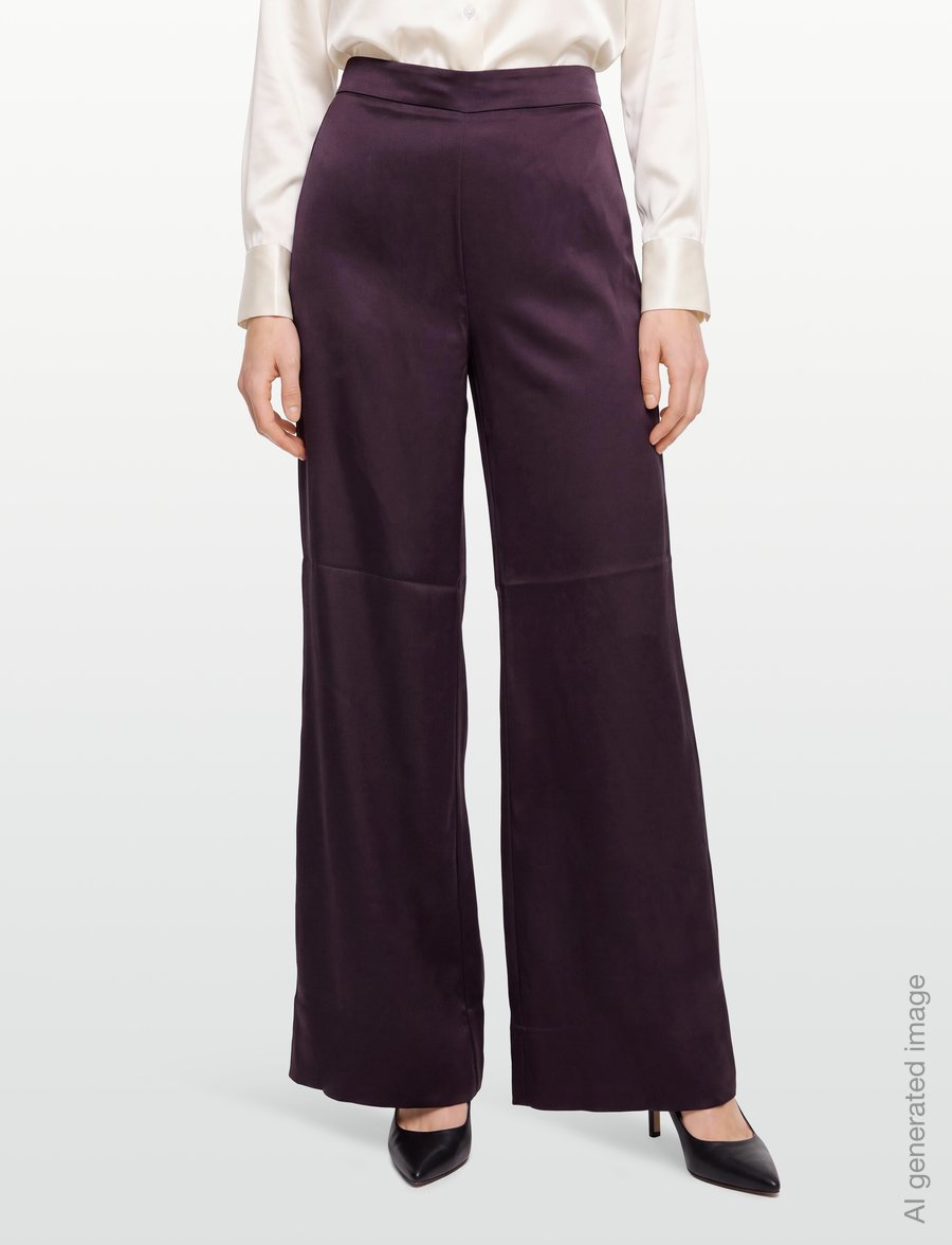 Urban Pioneers - Jacinda Pants - laia säärega püksid - plum perfect - 3