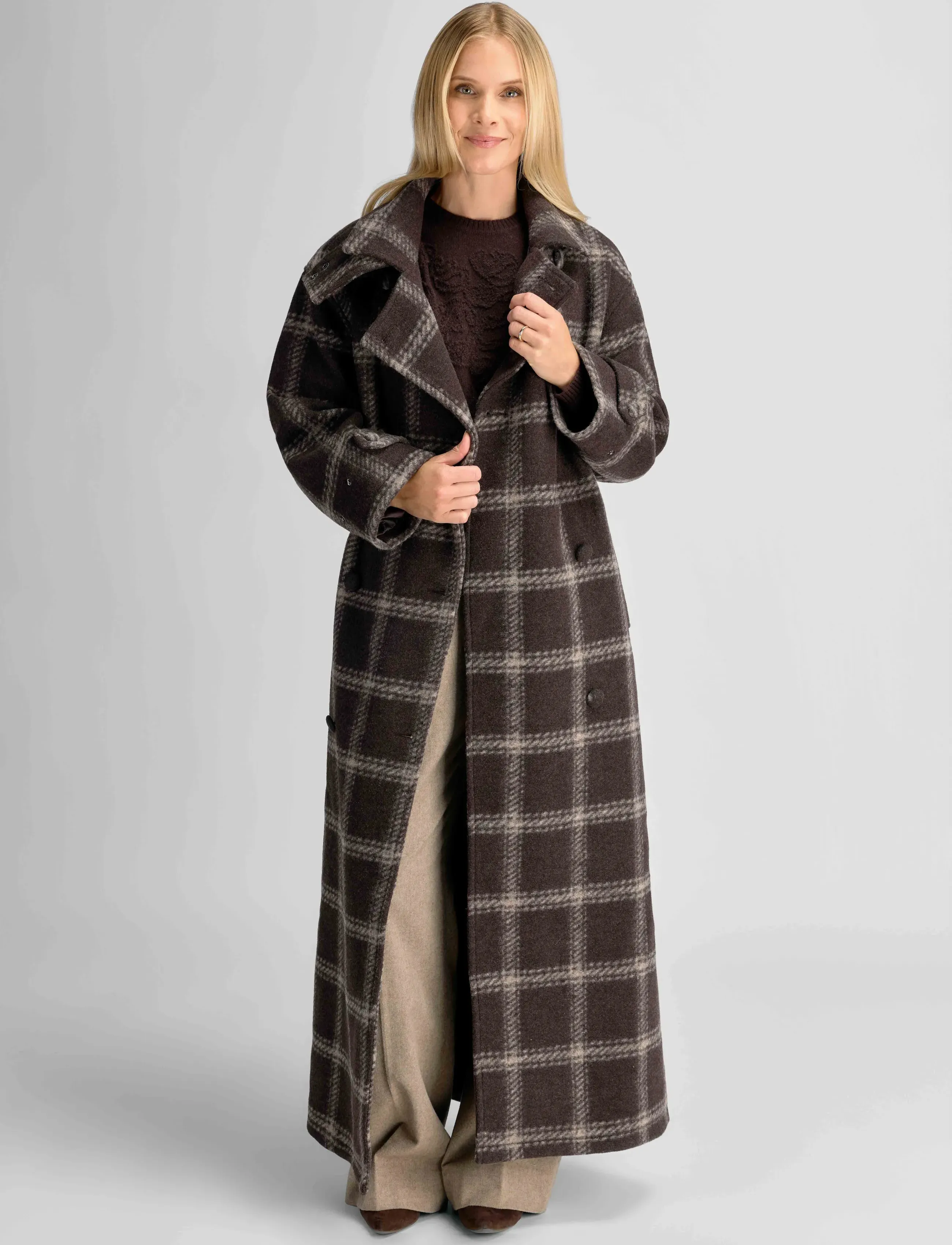 Urban Pioneers Nora Trenchcoat, Kvinder, Ternet Trenchcoat, Brun, Str: XL