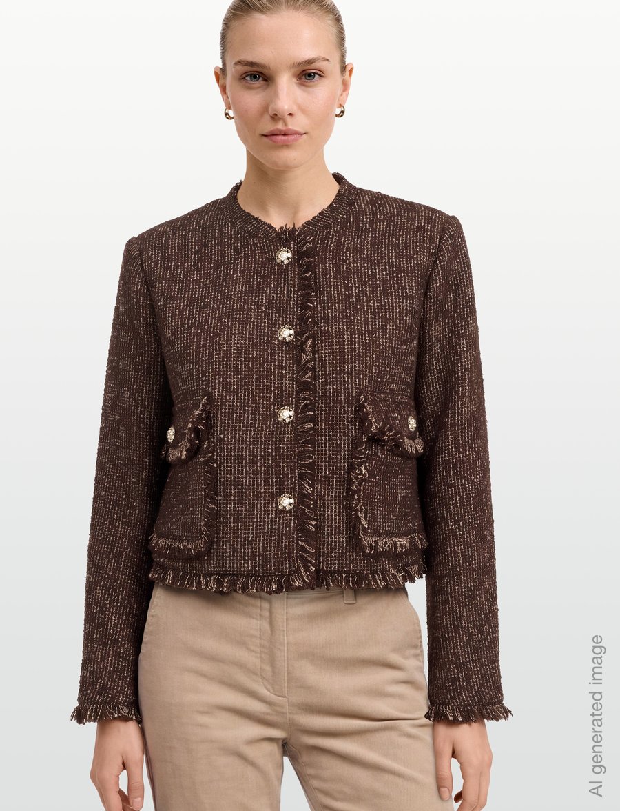 Urban Pioneers - Catherine Jacket - bouclé - dark brown - 3