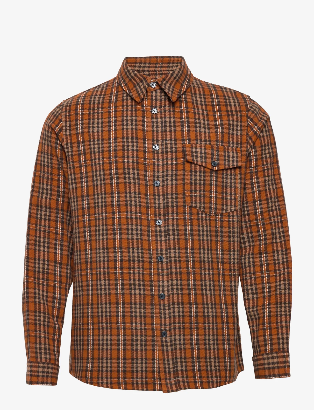 Urban Pioneers - Carew Shirt - rutiga skjortor - rust - 0