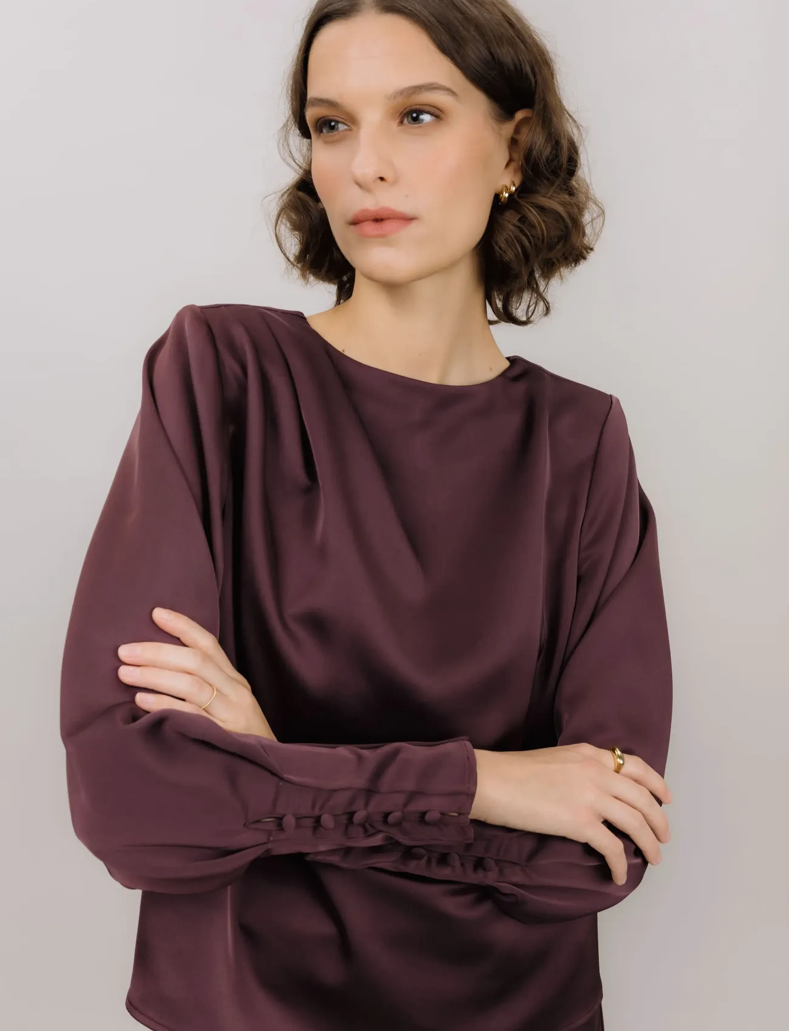 Urban Pioneers Kirstine Blouse - Party tops - PLUM PERFECT / burgundy