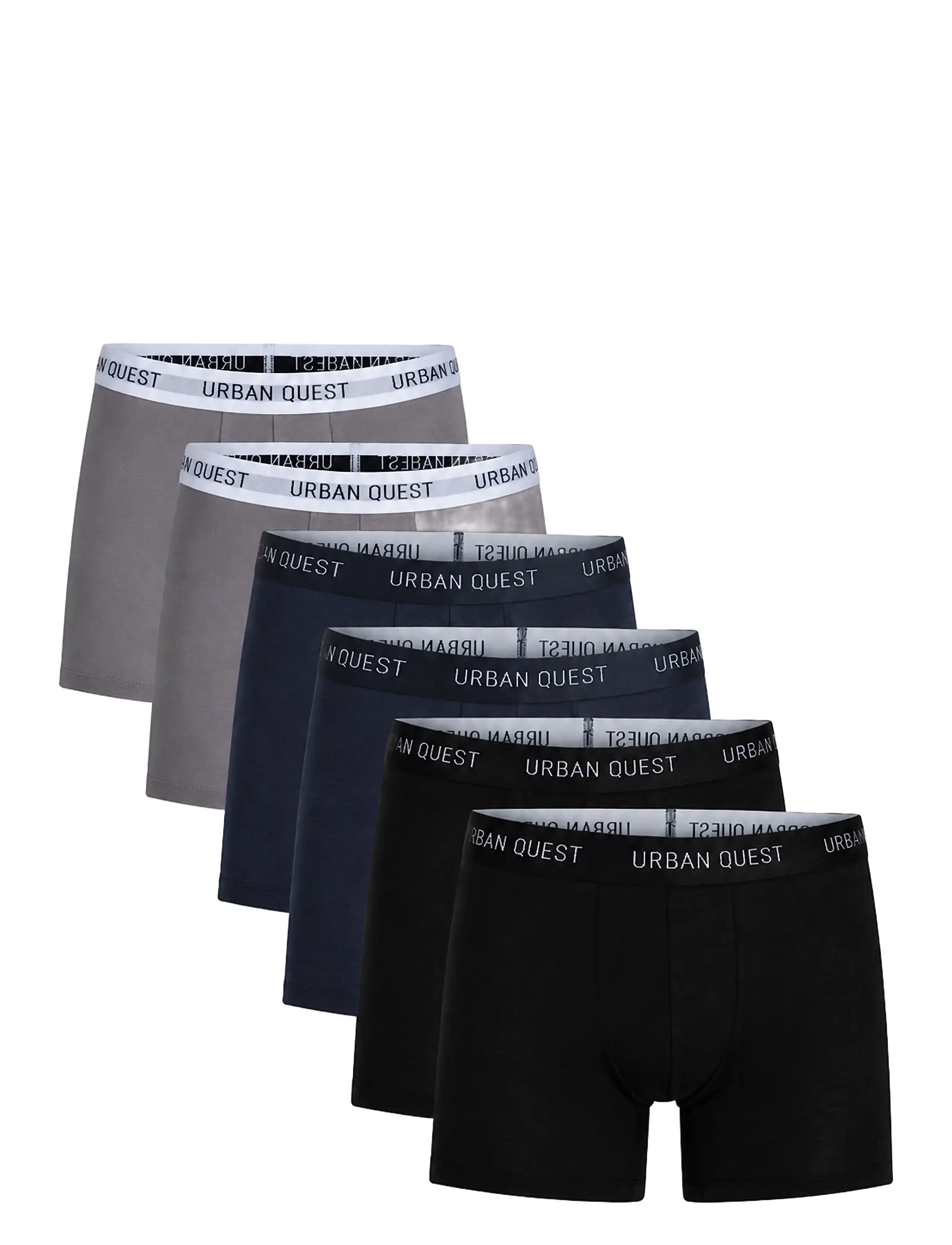 URBAN QUEST 6-Pack Men Bamboo Tights - Underkläder - 2 BLACK, 2 NAVY, 2 GREY / multi