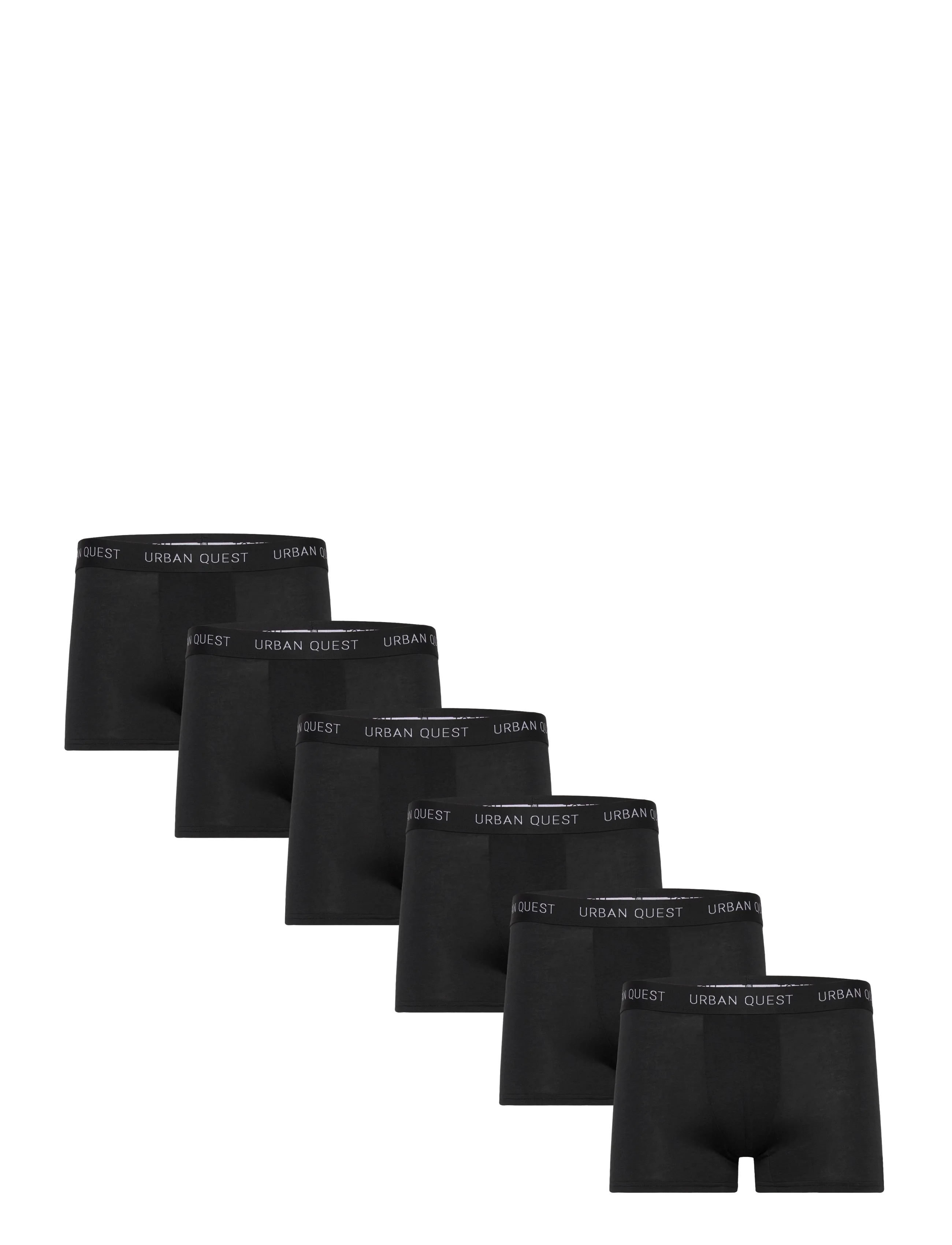URBAN QUEST 6-Pack Herren Bamboo Strumpfhose Schwarz - L - Herren