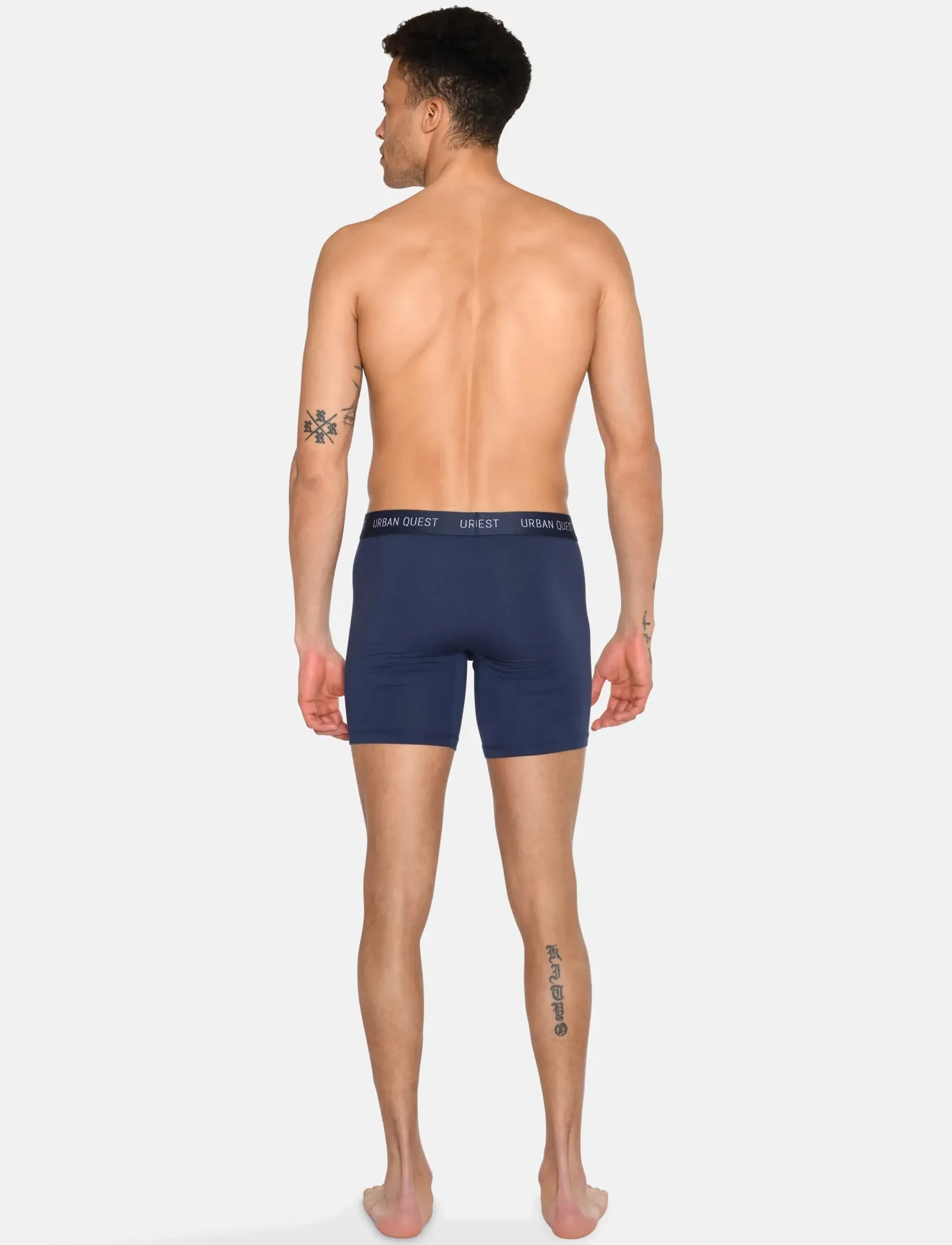 URBAN QUEST - 6-Pack Men Bamboo Long Leg Tights - boxershorts - 2 black, 2 navy, 2 grey - 2