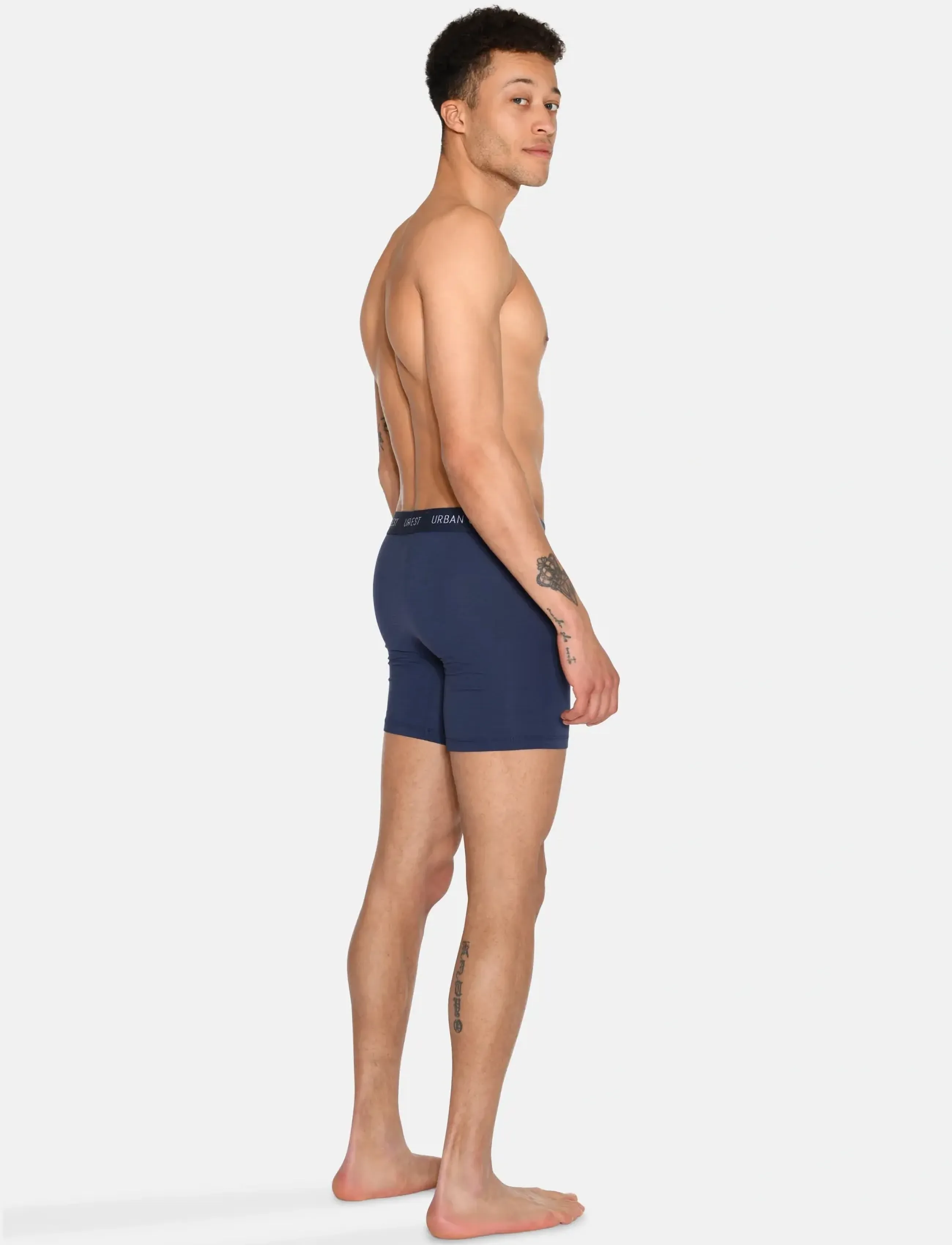 URBAN QUEST - 6-Pack Men Bamboo Long Leg Tights - boxershorts - 2 black, 2 navy, 2 grey - 3
