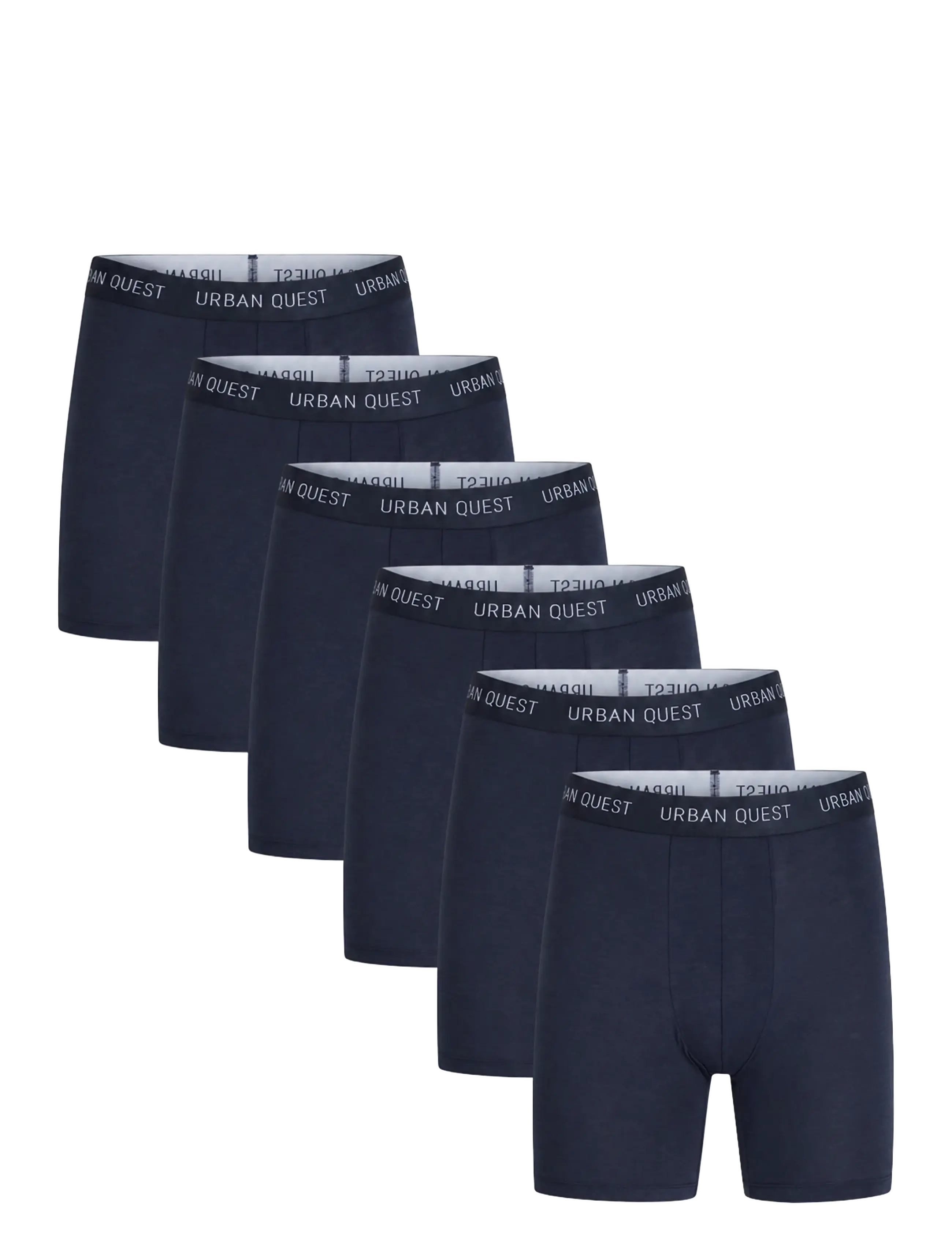 URBAN QUEST 6-Pack Men Bamboo Long Leg Tights - URBAN QUEST - NAVY / navy