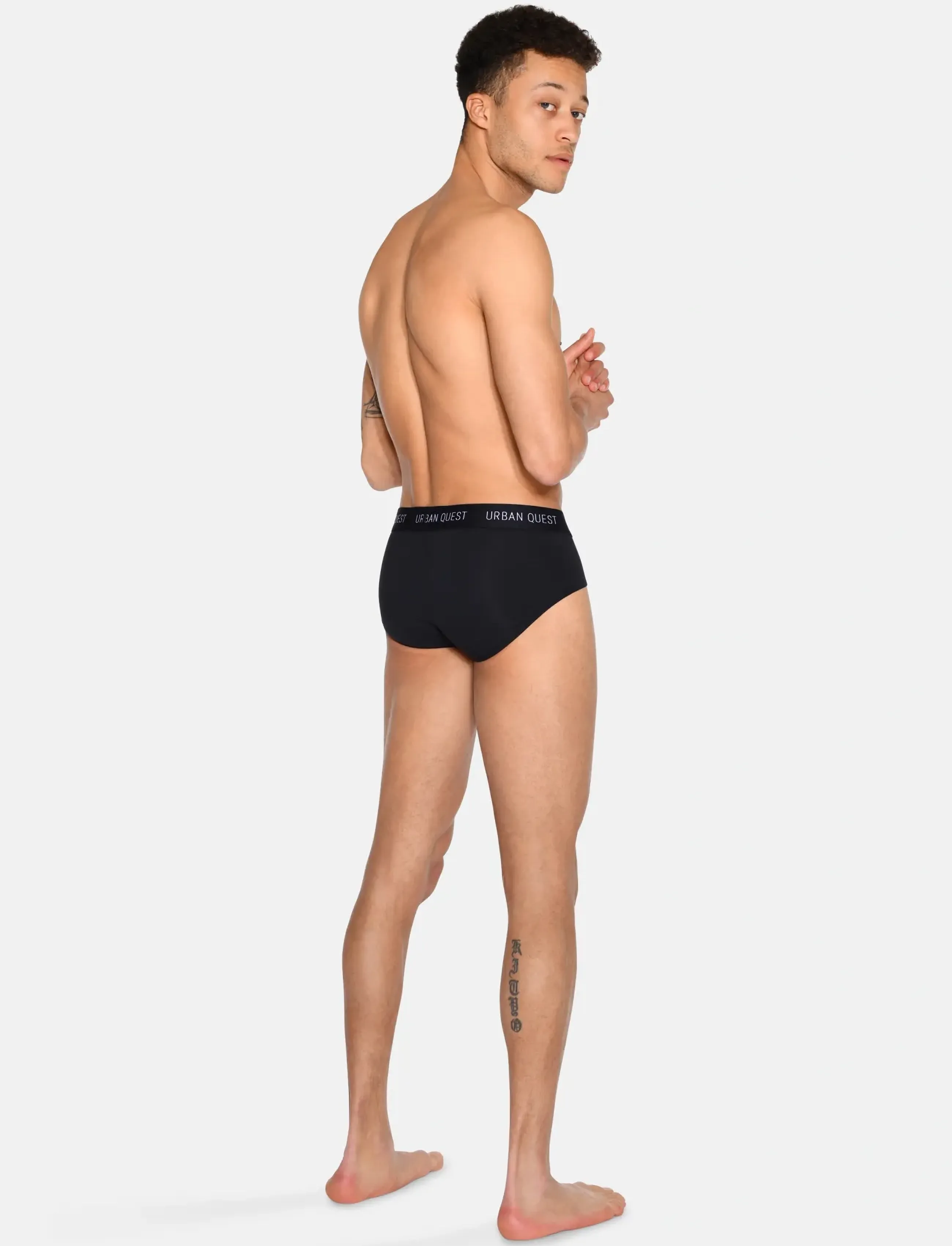 URBAN QUEST - 6-Pack Men Bamboo Brief - briefs - black - 4
