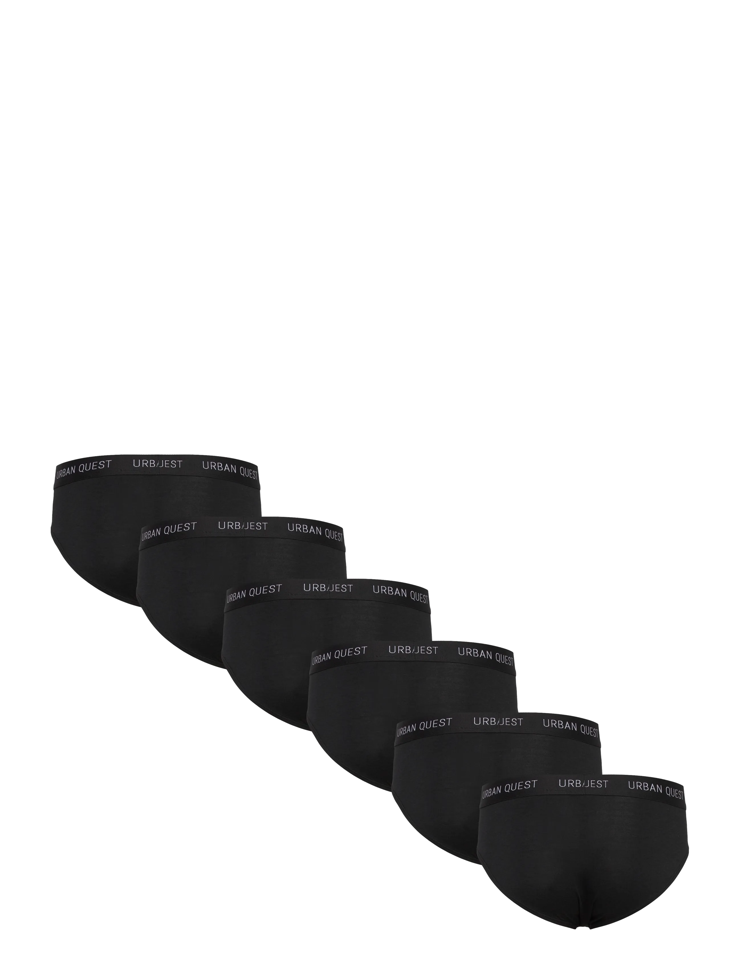 URBAN QUEST - 6-Pack Men Bamboo Brief - briefs - black - 5
