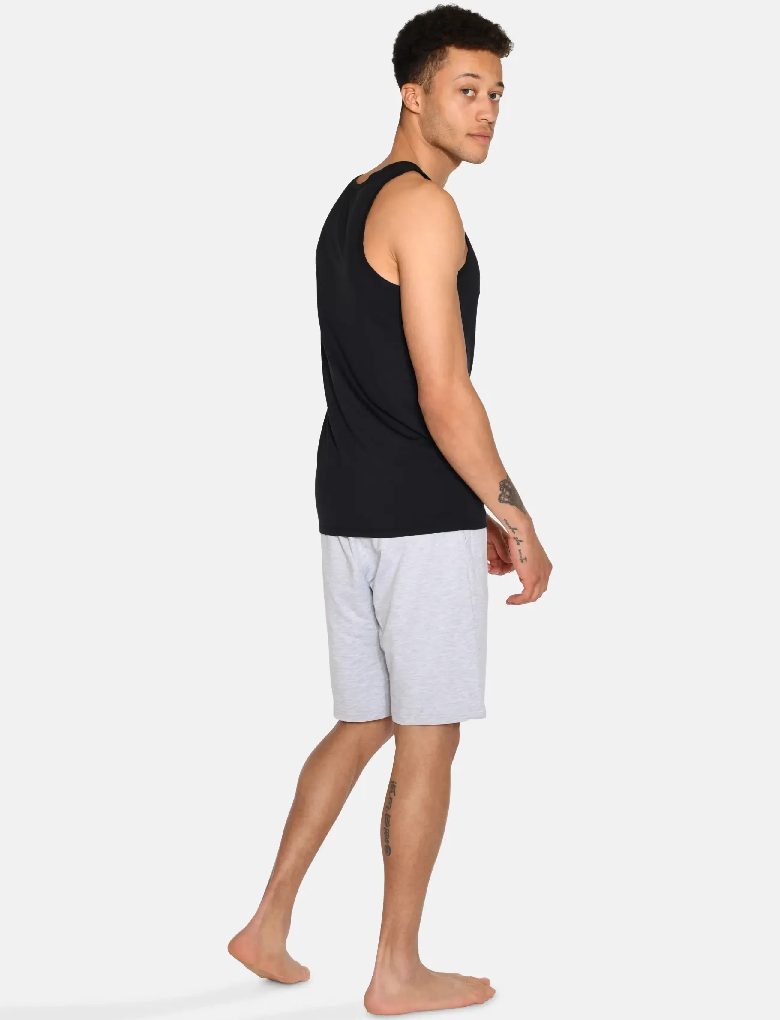 URBAN QUEST - 4-Pack Men Bamboo Tank Top - nattrøjer - black - 2
