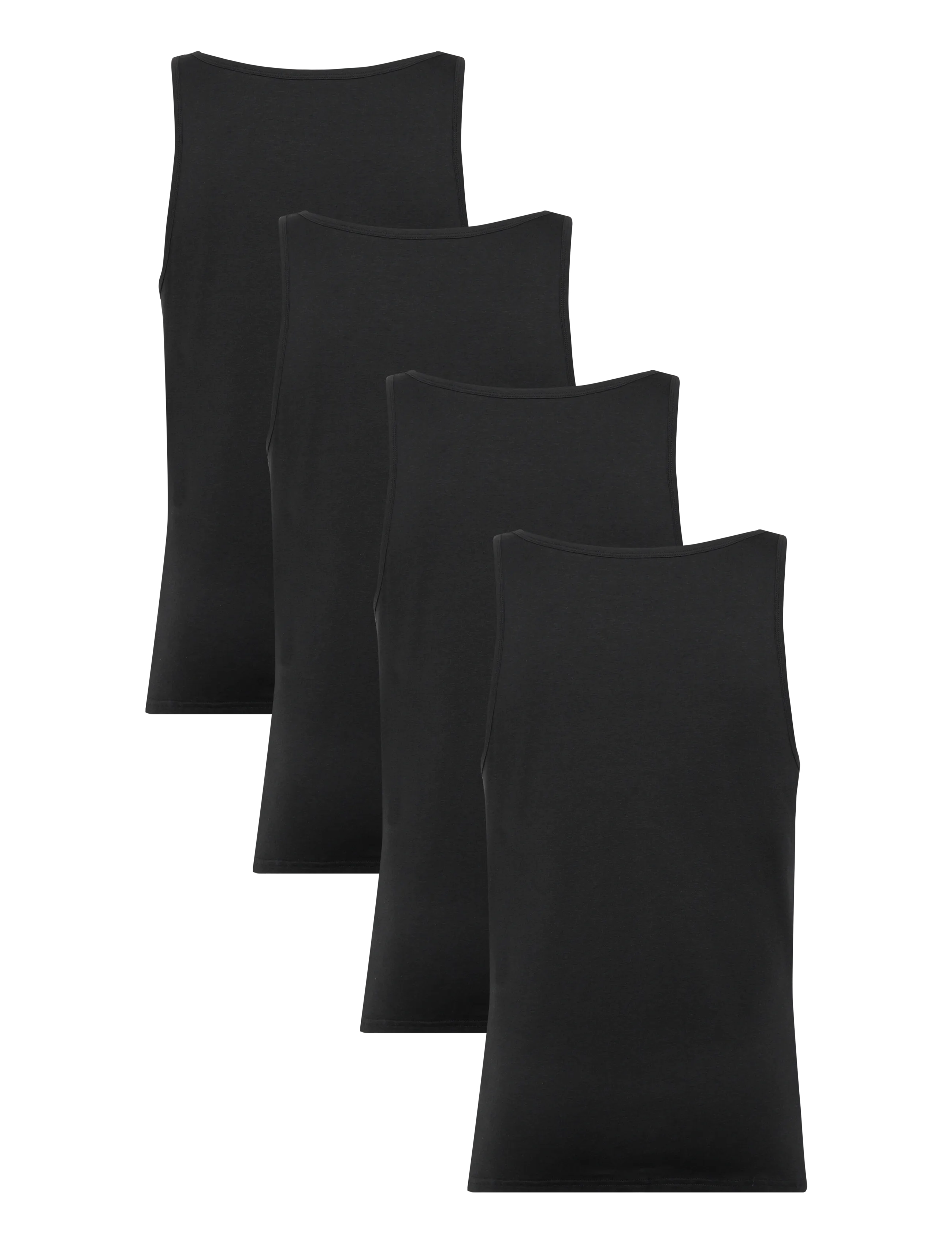 URBAN QUEST - 4-Pack Men Bamboo Tank Top - nattrøjer - black - 3