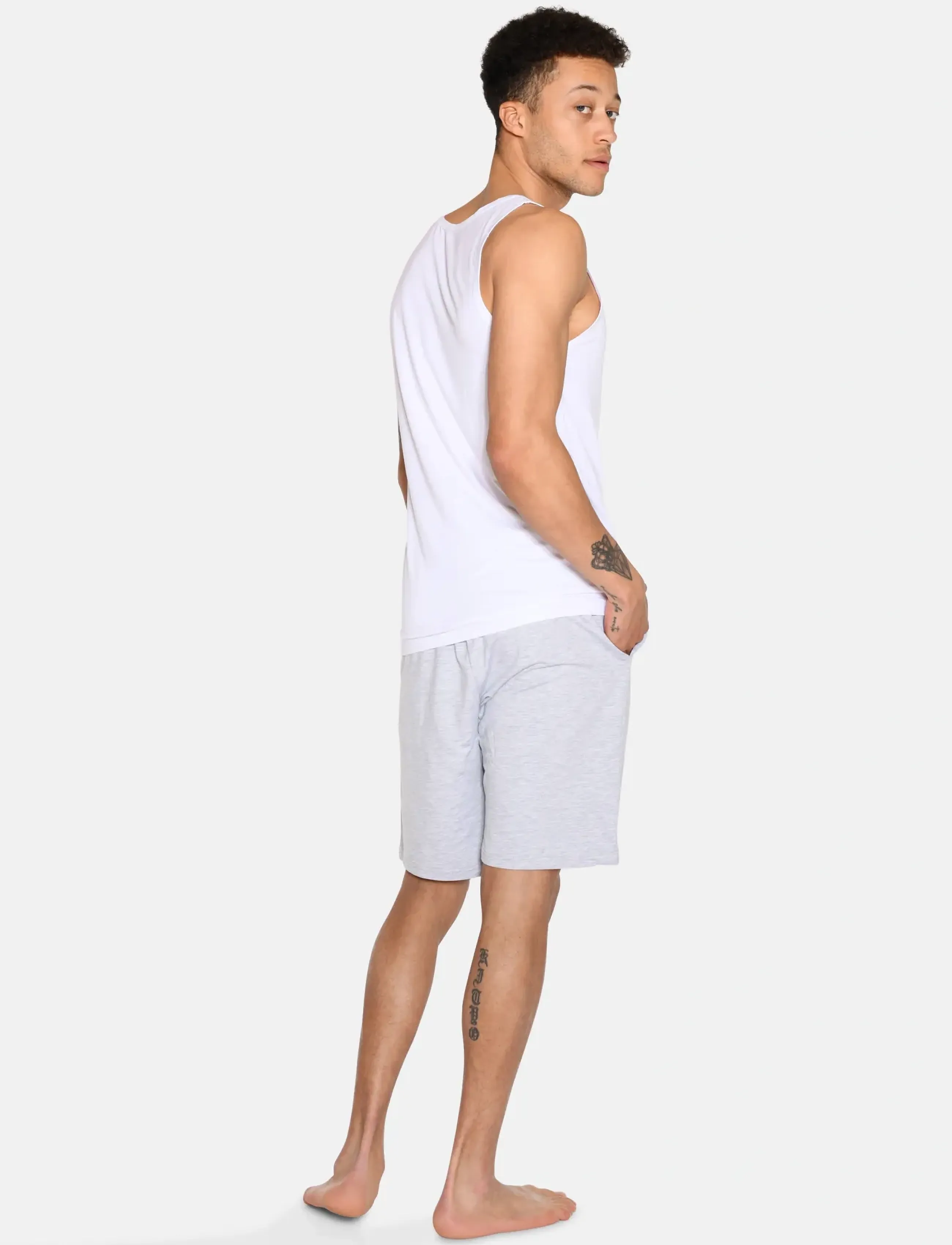 URBAN QUEST - 4-Pack Men Bamboo Tank Top - nattrøjer - white - 3