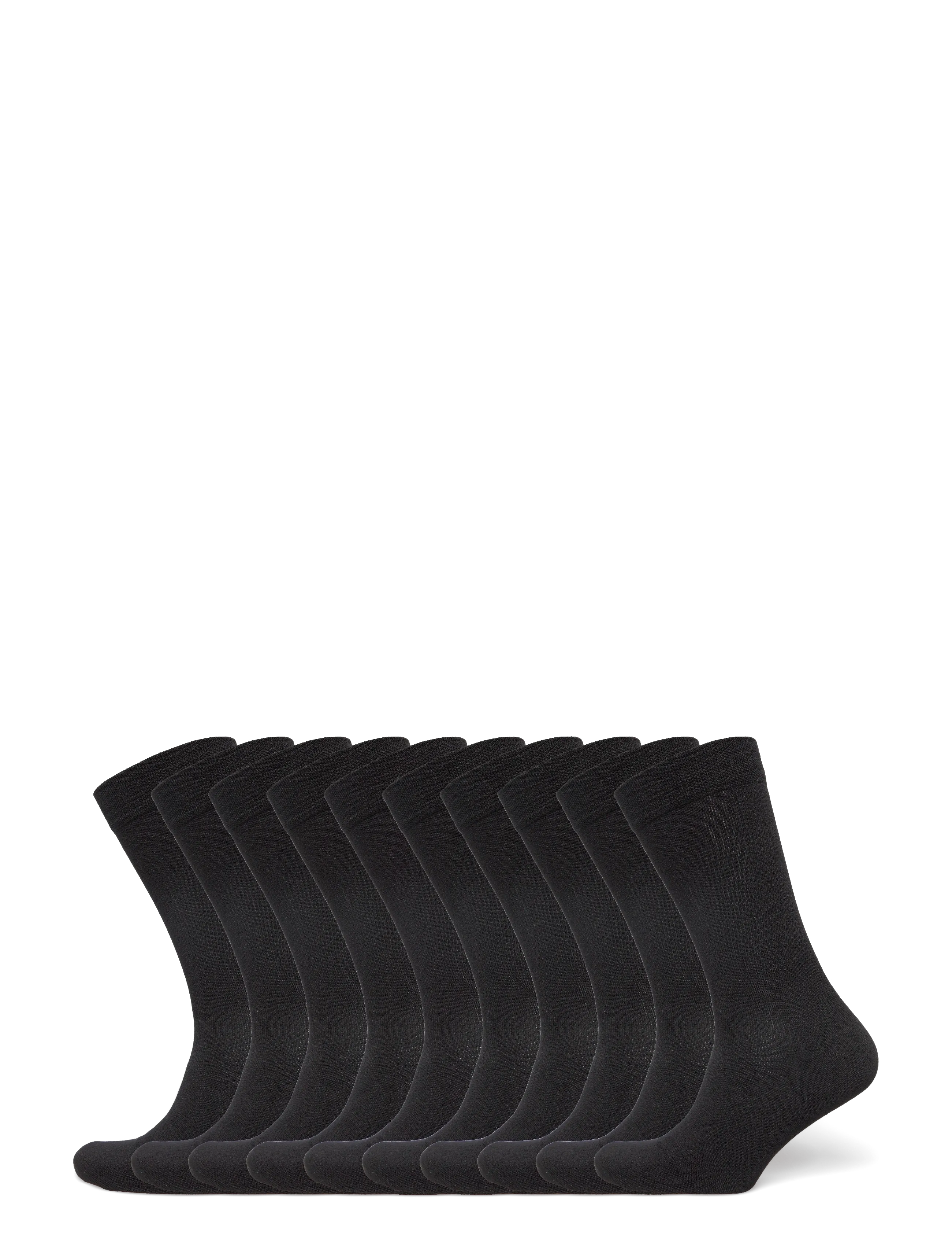 URBAN QUEST 10-Pack Men Bamboo Basic Socks - Underkläder - BLACK / black