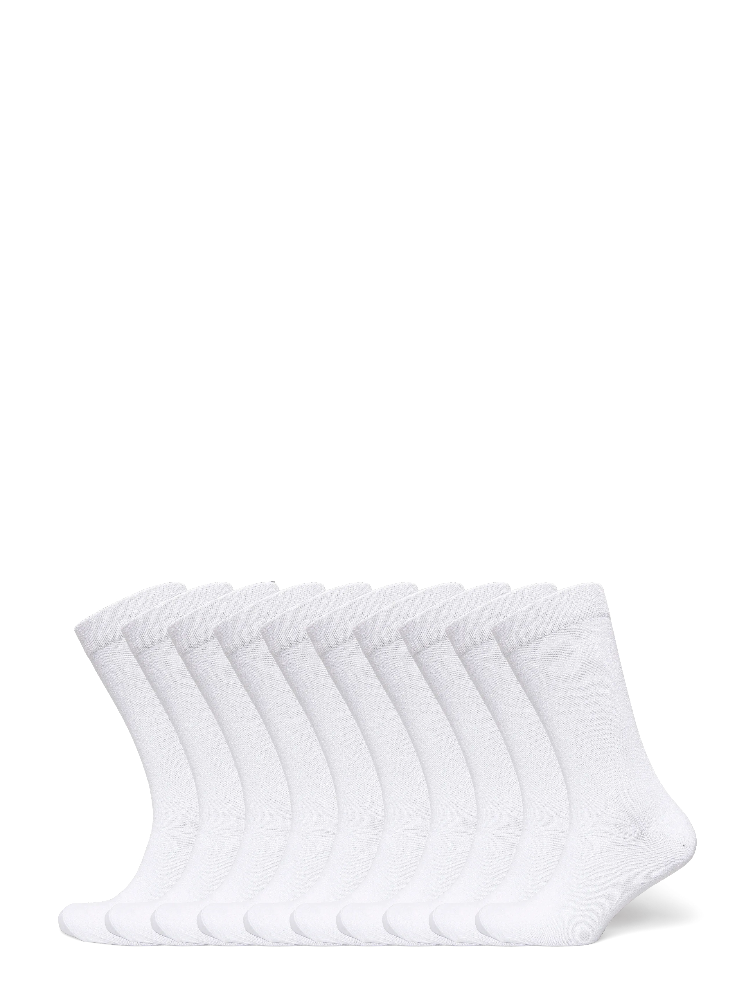 URBAN QUEST 10-Pack Men Bamboo Basic Socks - Underkläder - WHITE / white