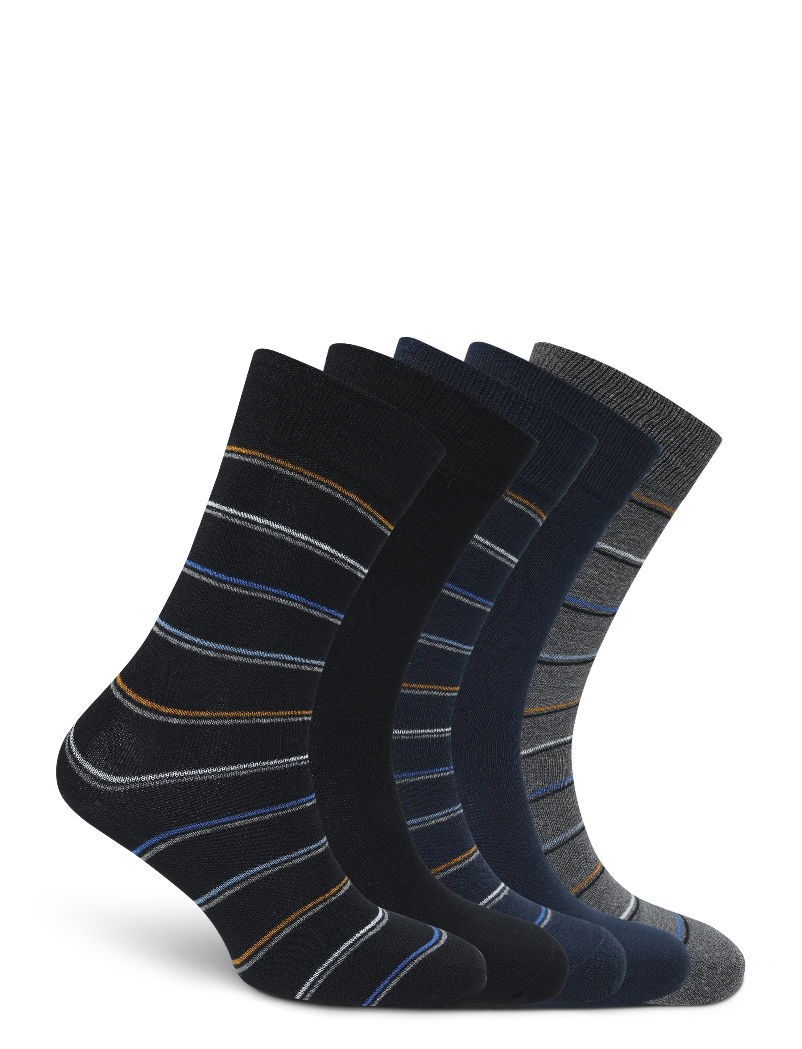 URBAN QUEST - 5-Pack Men Bamboo Basic Socks MULTI COLOR - lowest prices - multicolor 1 - 1