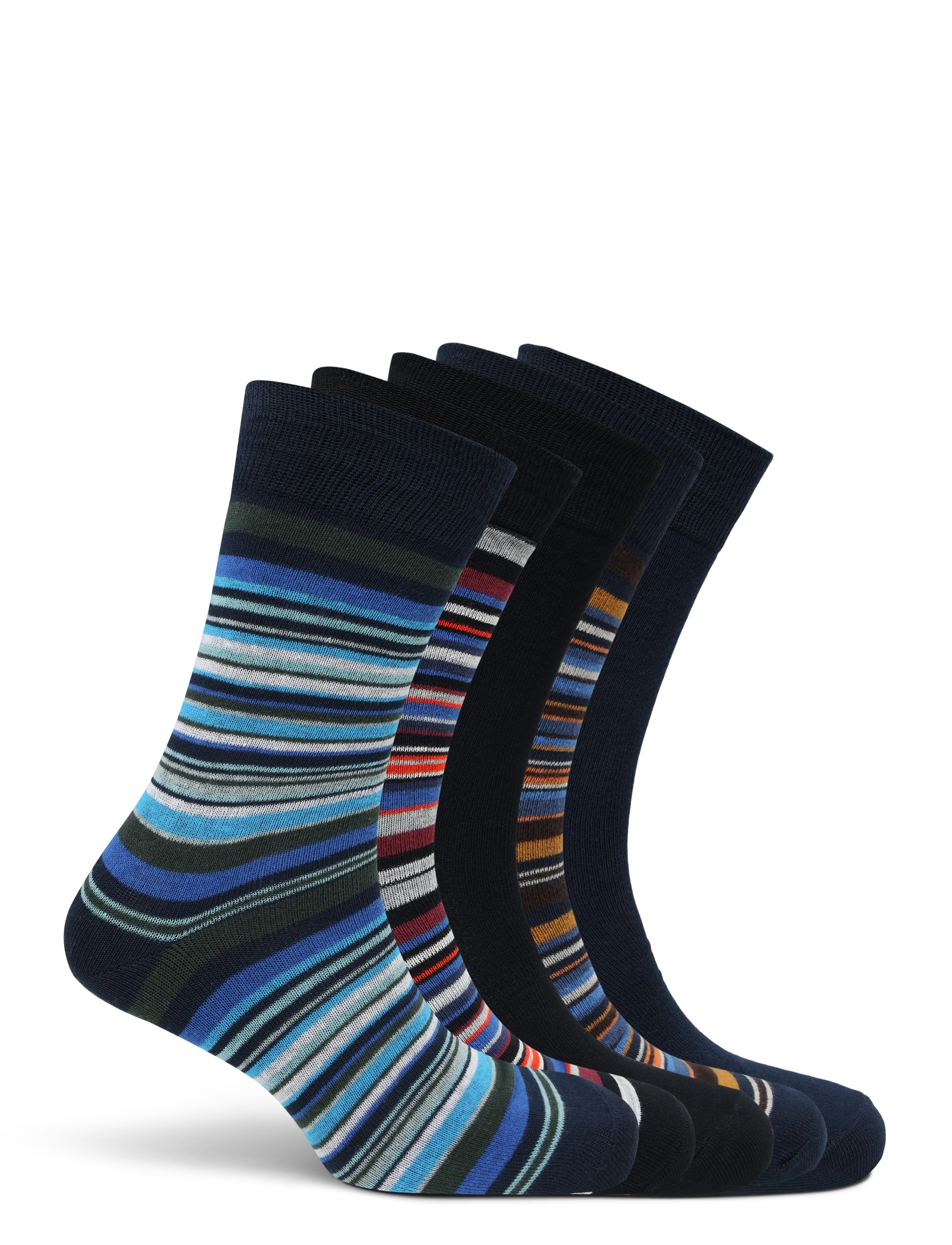 URBAN QUEST - 5-Pack Men Bamboo Basic Socks MULTI COLOR - lowest prices - multicolor 3 - 1