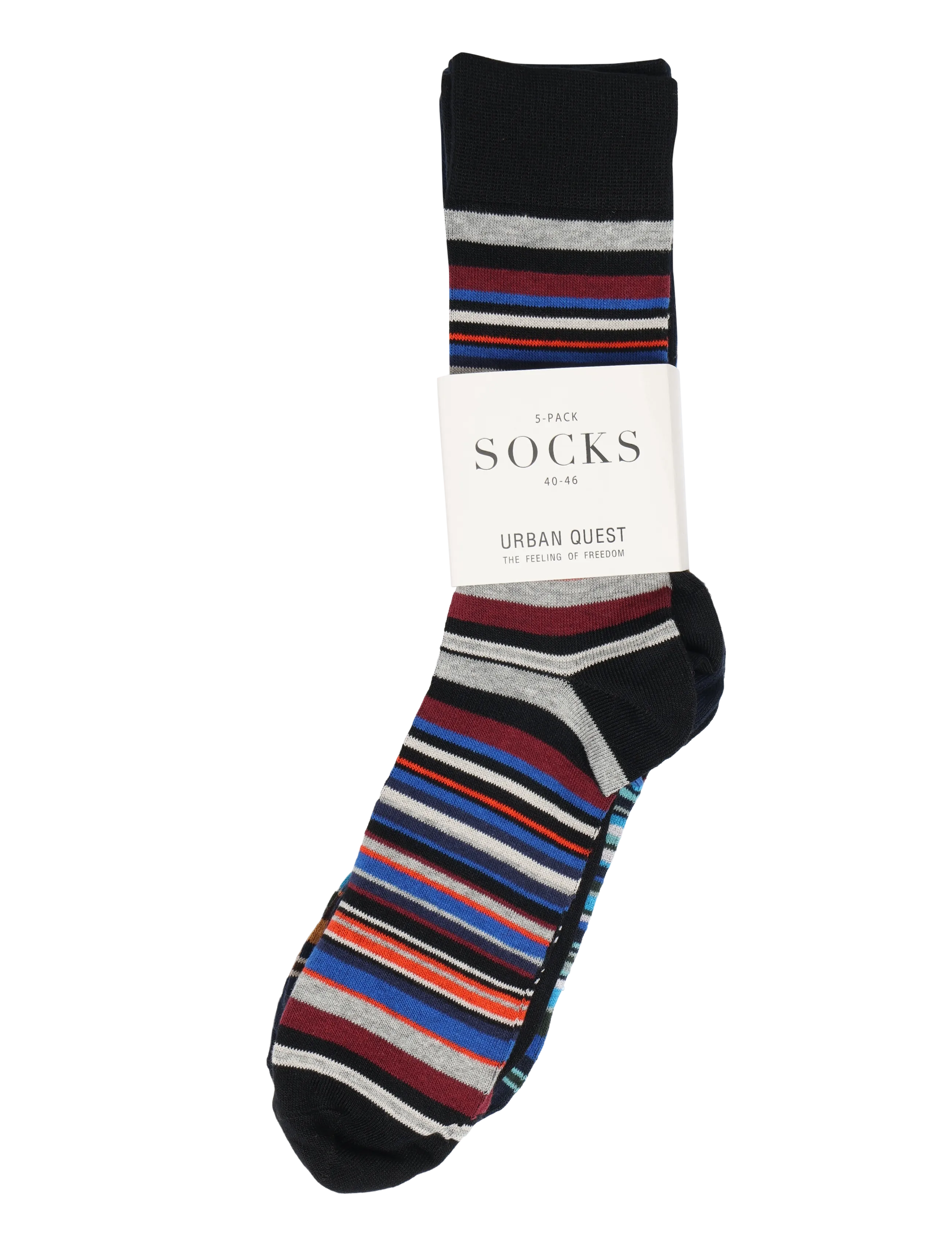 URBAN QUEST - 5-Pack Men Bamboo Basic Socks MULTI COLOR - lowest prices - multicolor 3 - 2