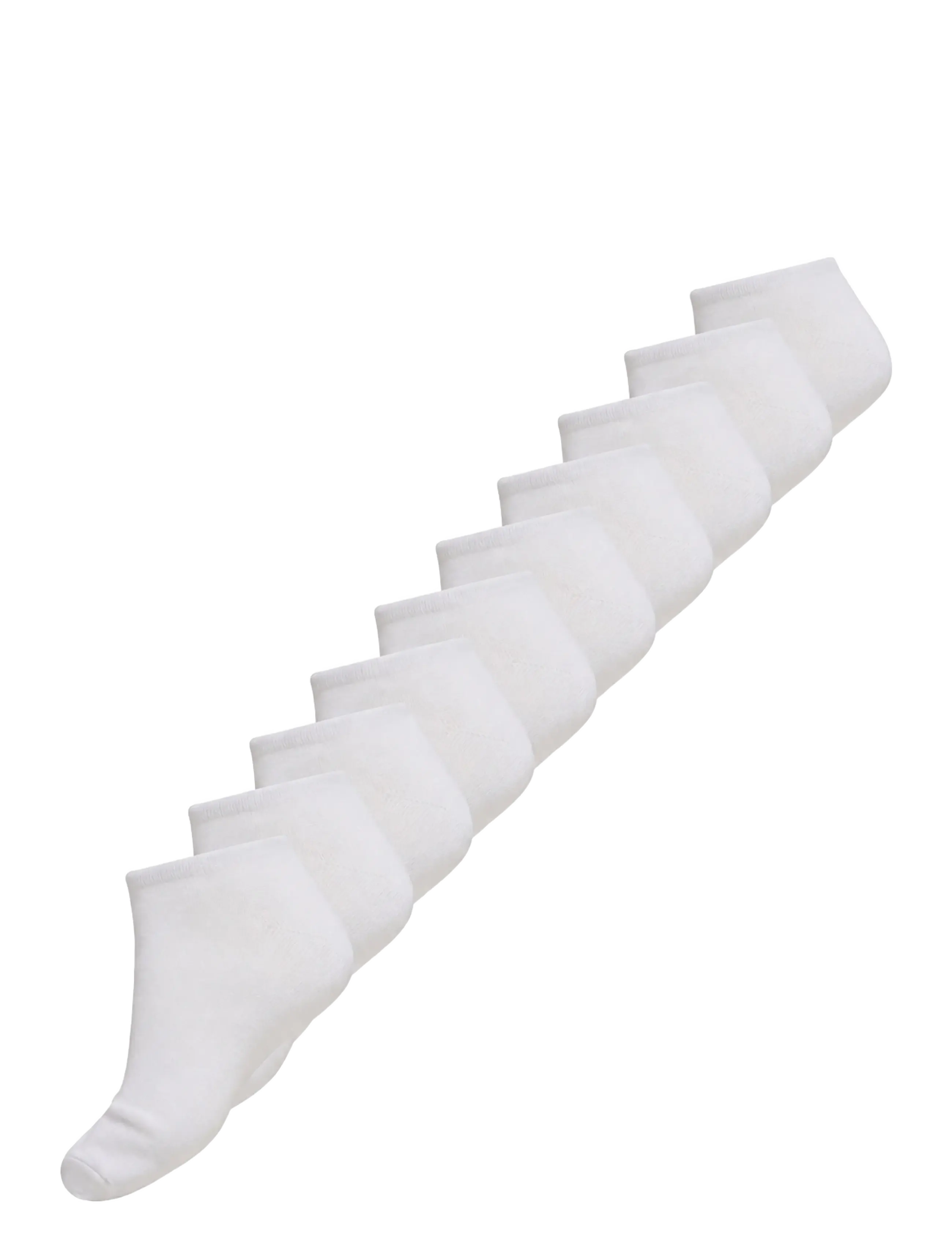 URBAN QUEST - 10-Pack Men Bamboo Footie - sneakersokken - white - 2