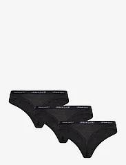 URBAN QUEST - THE BAMBOO 3-PACK G-STRING - thongs - black - 2