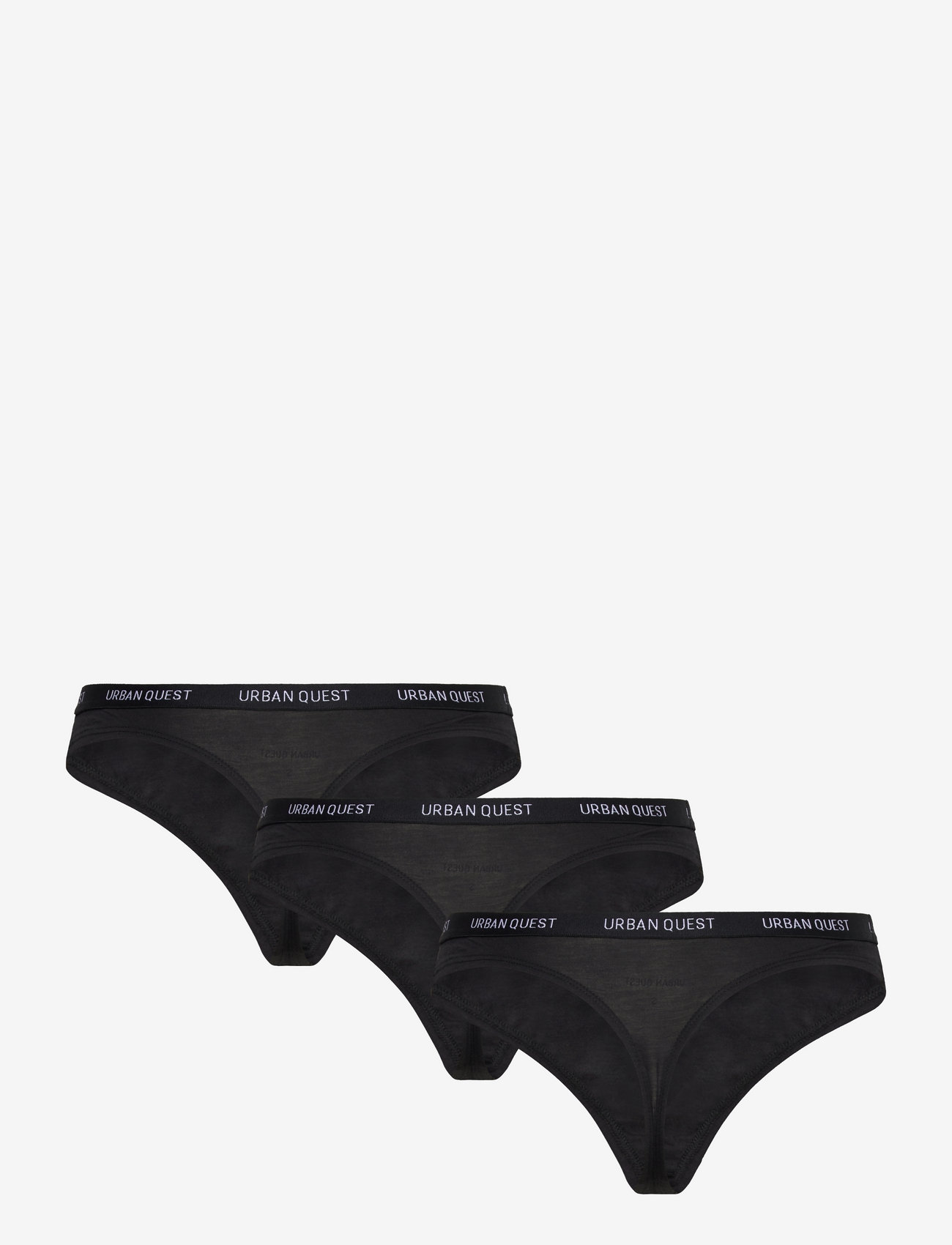URBAN QUEST - THE BAMBOO 3-PACK G-STRING - alhaisimmat hinnat - black - 2