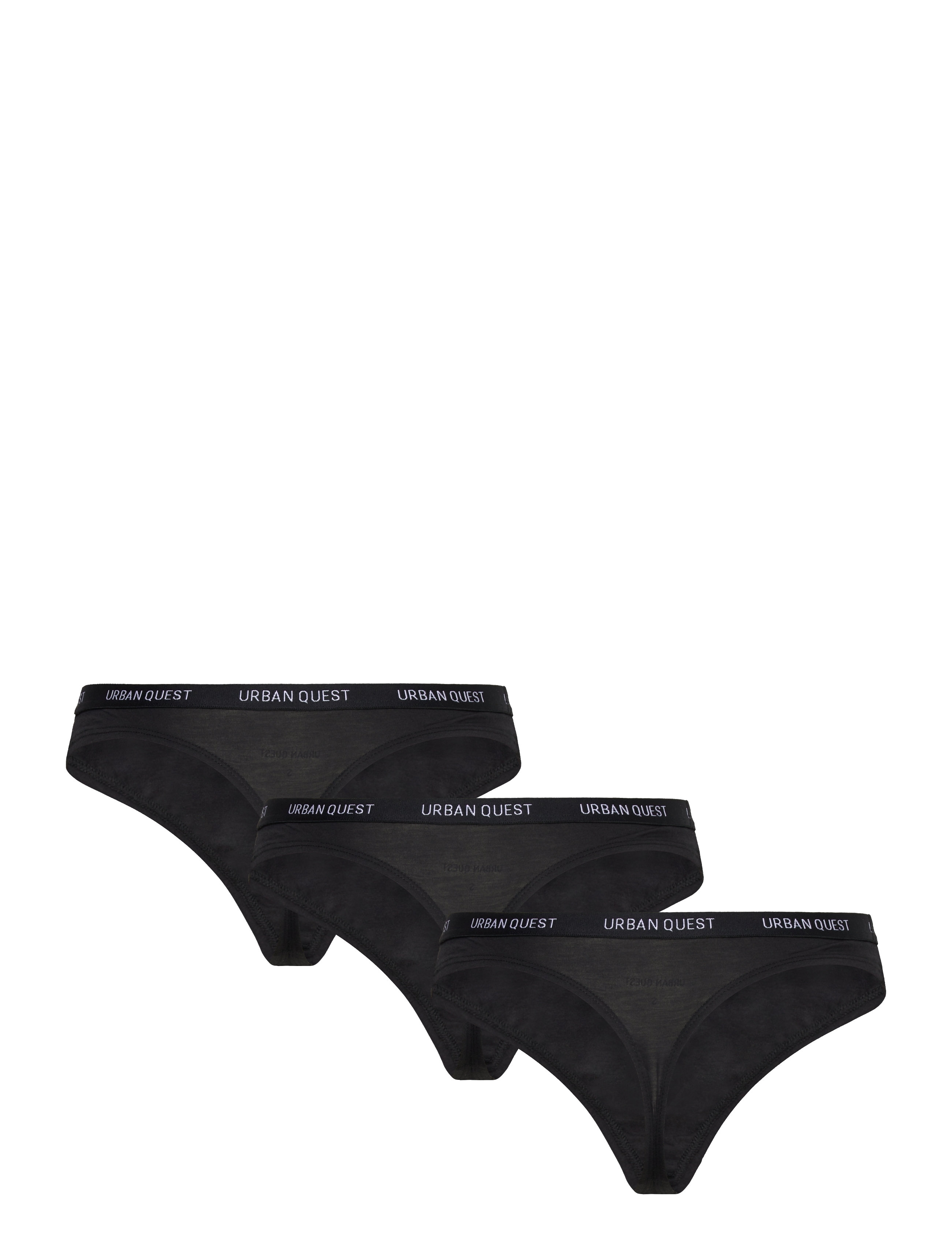 URBAN QUEST - THE BAMBOO 3-PACK G-STRING - lowest prices - black - 2