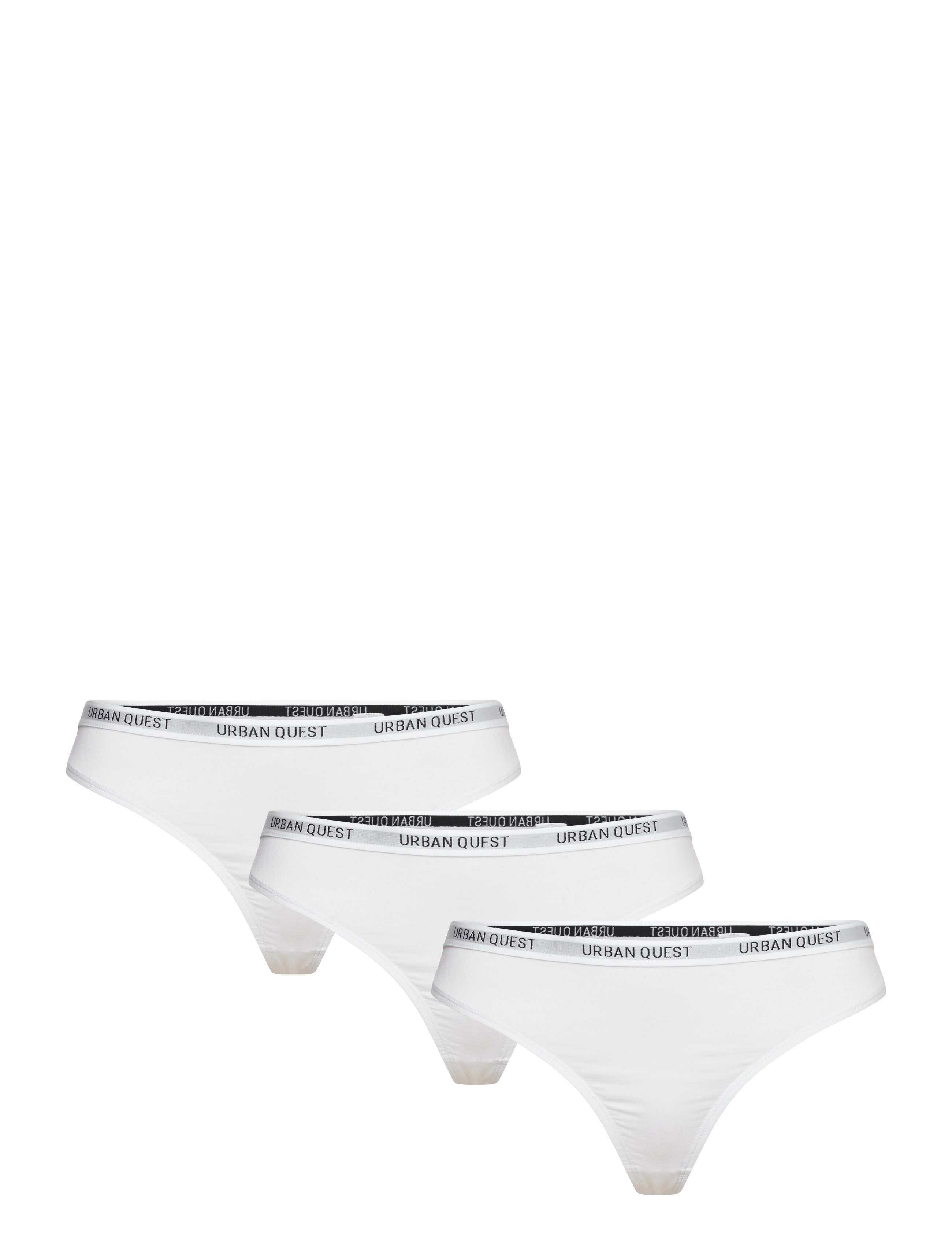 URBAN QUEST The Bamboo 3-Pack G-String Weiß - XS - Damen