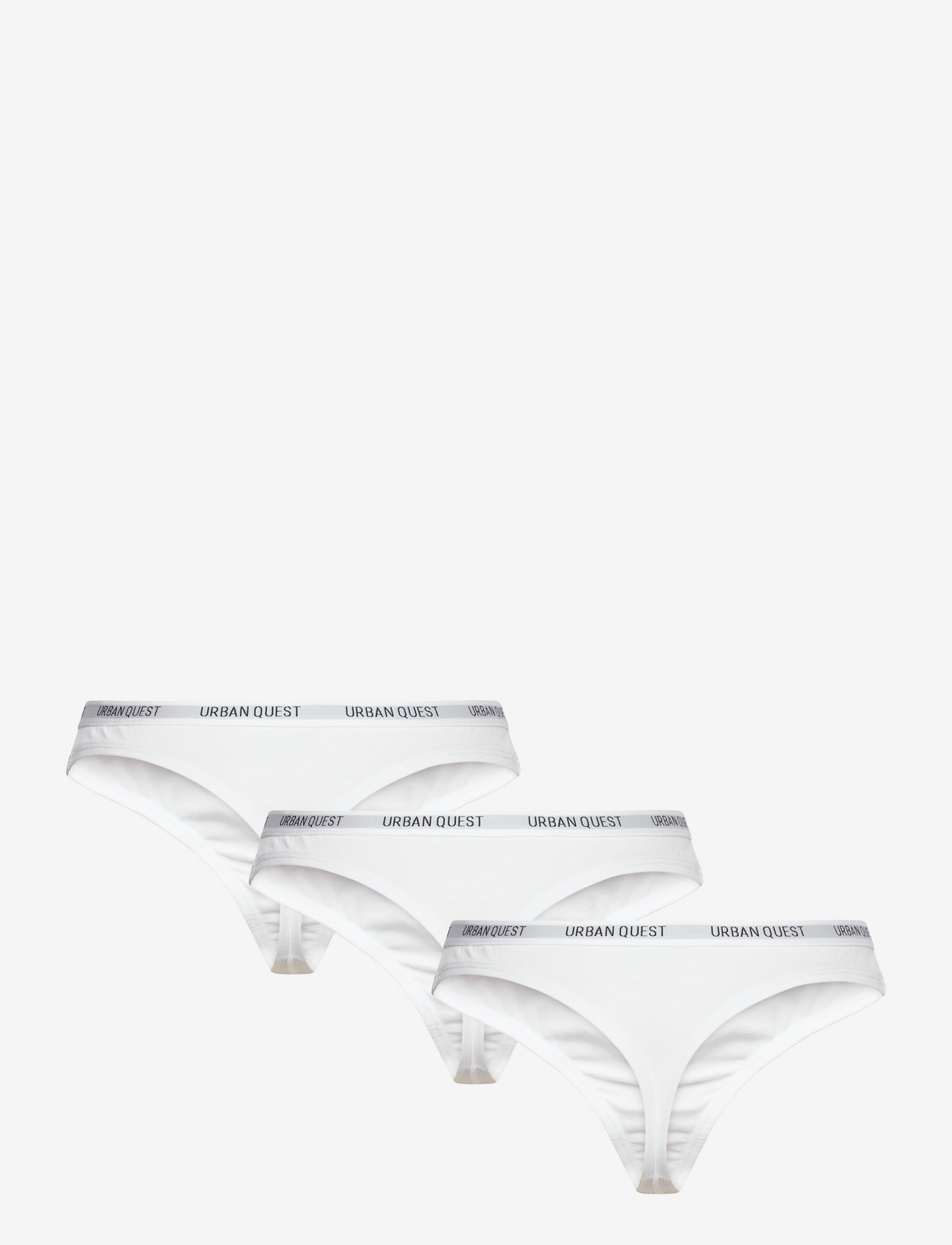 URBAN QUEST - THE BAMBOO 3-PACK G-STRING - laveste priser - white - 3