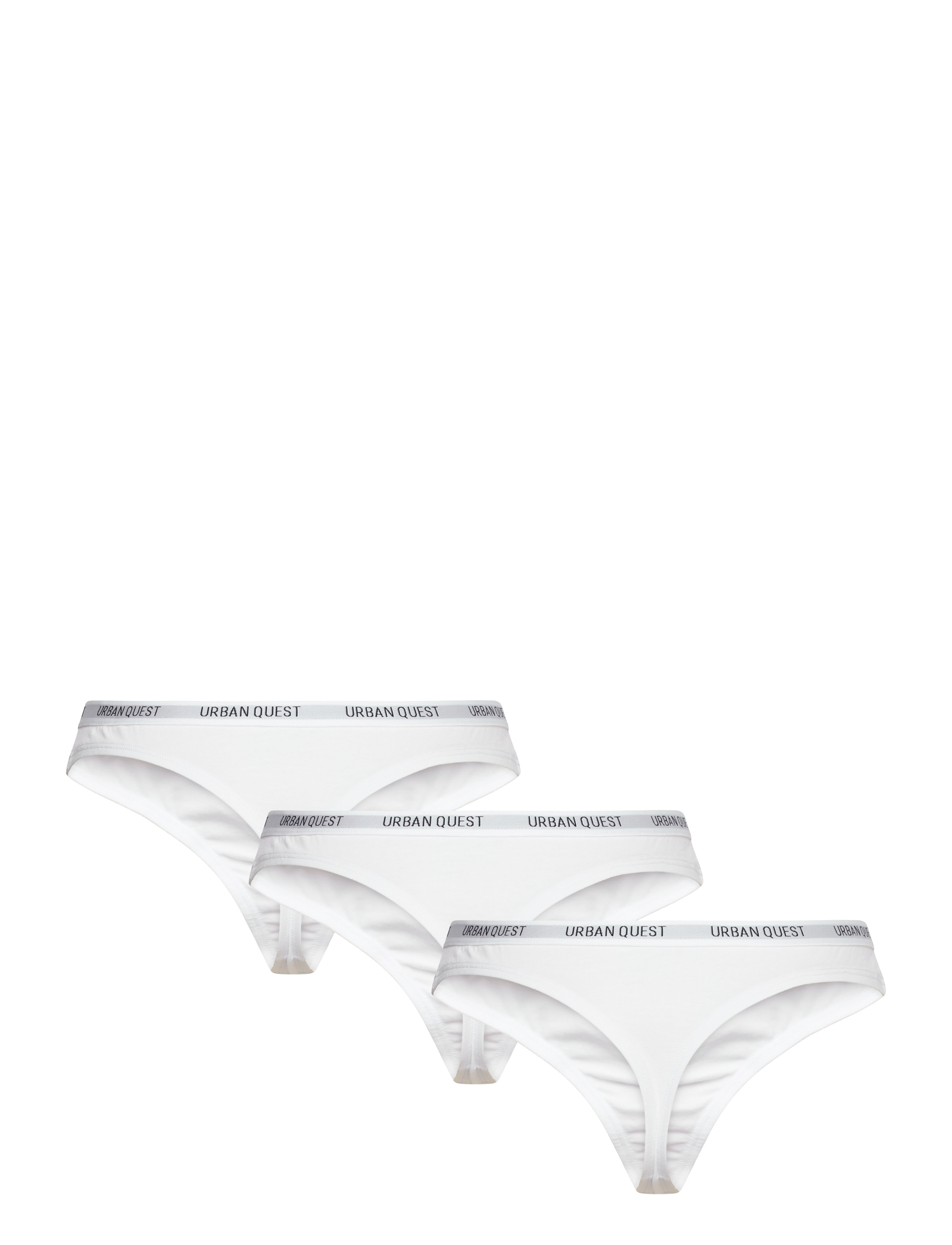 URBAN QUEST - THE BAMBOO 3-PACK G-STRING - laveste priser - white - 3