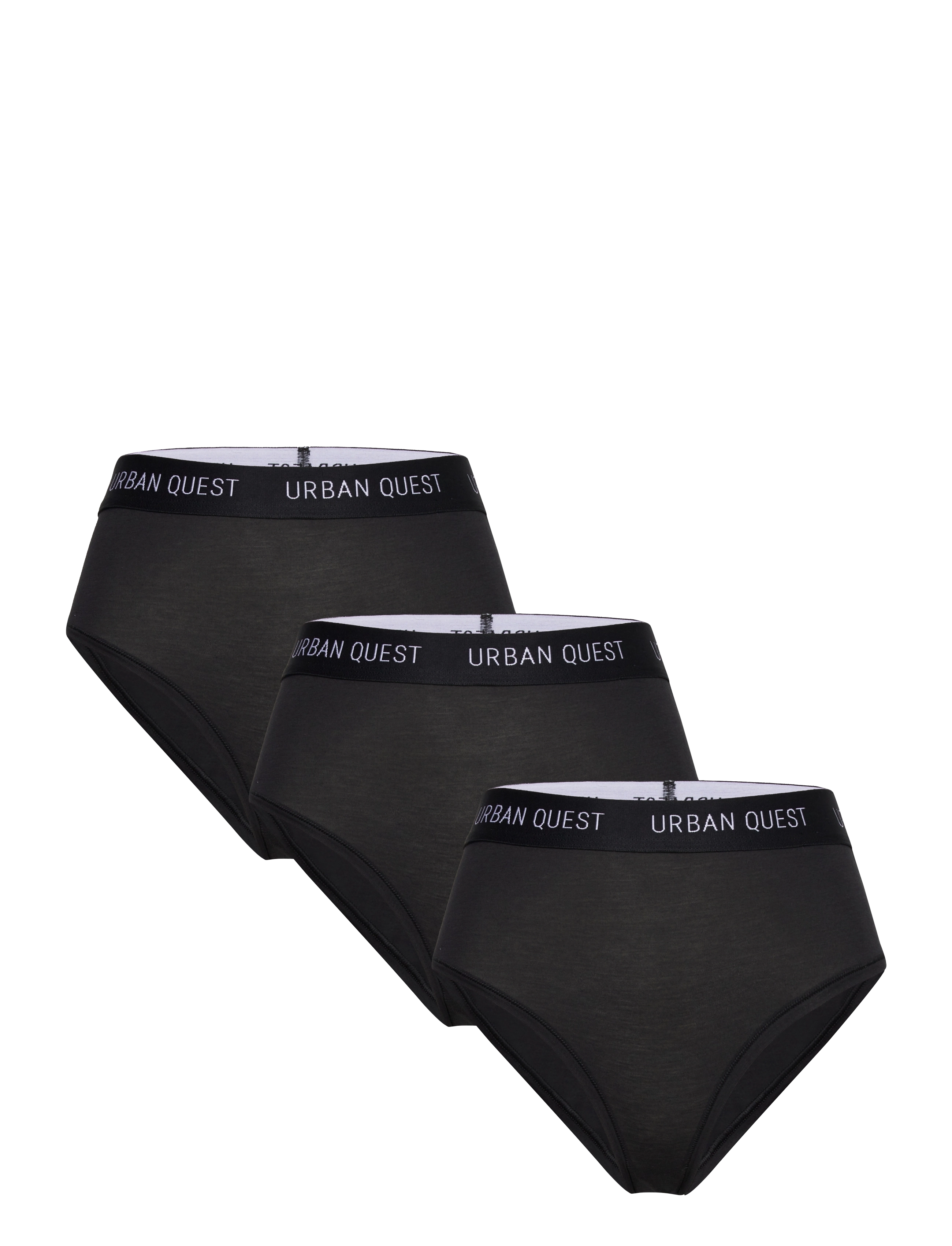 URBAN QUEST The Bamboo 3-Pack Maxi Brief Schwarz - XS - Damen
