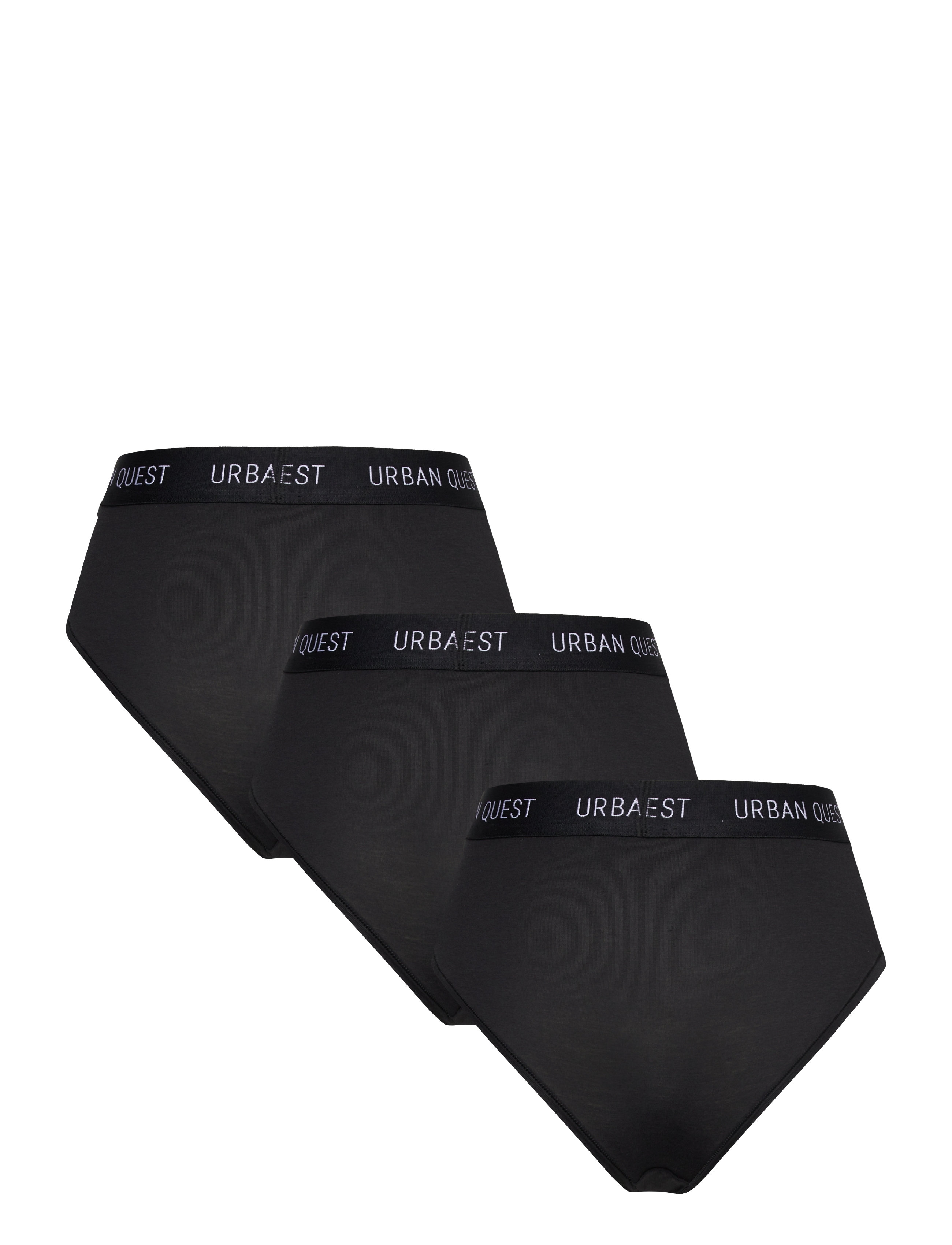 URBAN QUEST - THE BAMBOO 3-PACK MAXI BRIEF - laveste priser - black - 2