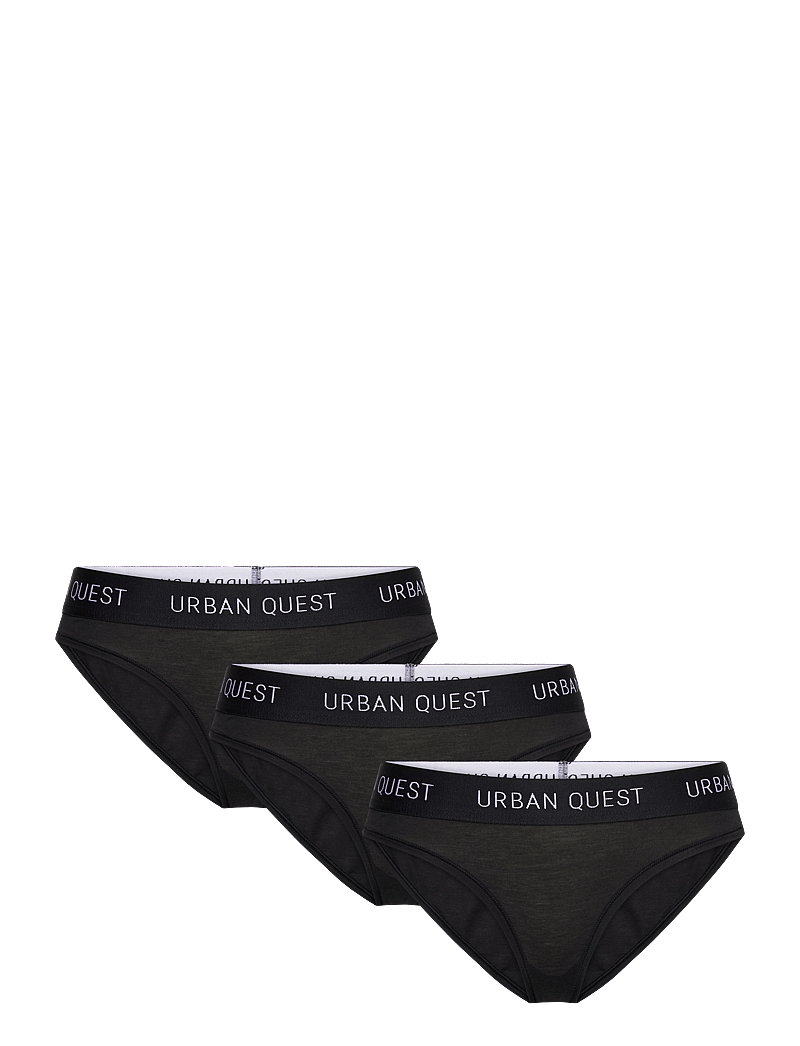 URBAN QUEST - THE BAMBOO 3-PACK BIKINI BRIEF - püksikud - black - 0