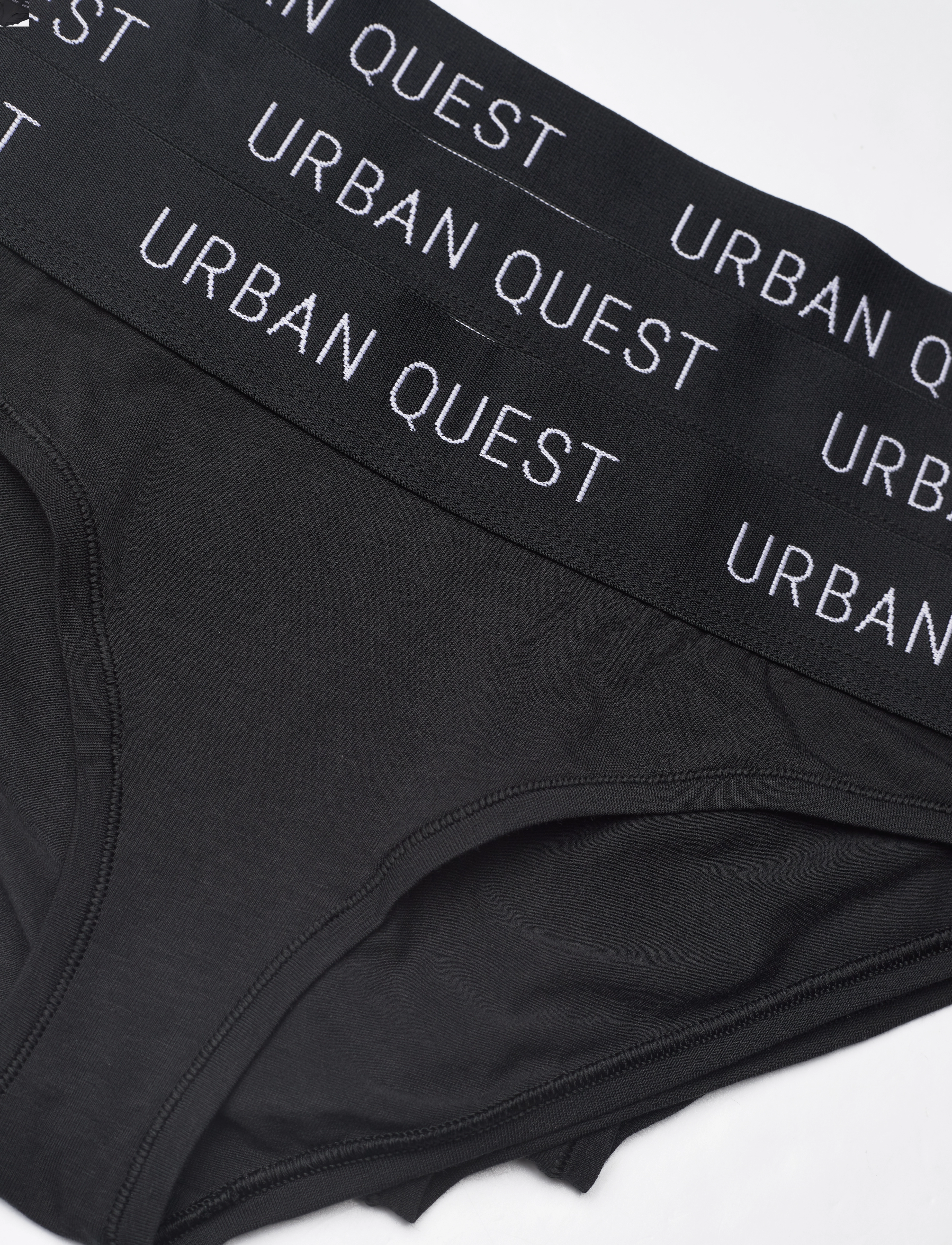 URBAN QUEST - THE BAMBOO 3-PACK BIKINI BRIEF - laveste priser - black - 1