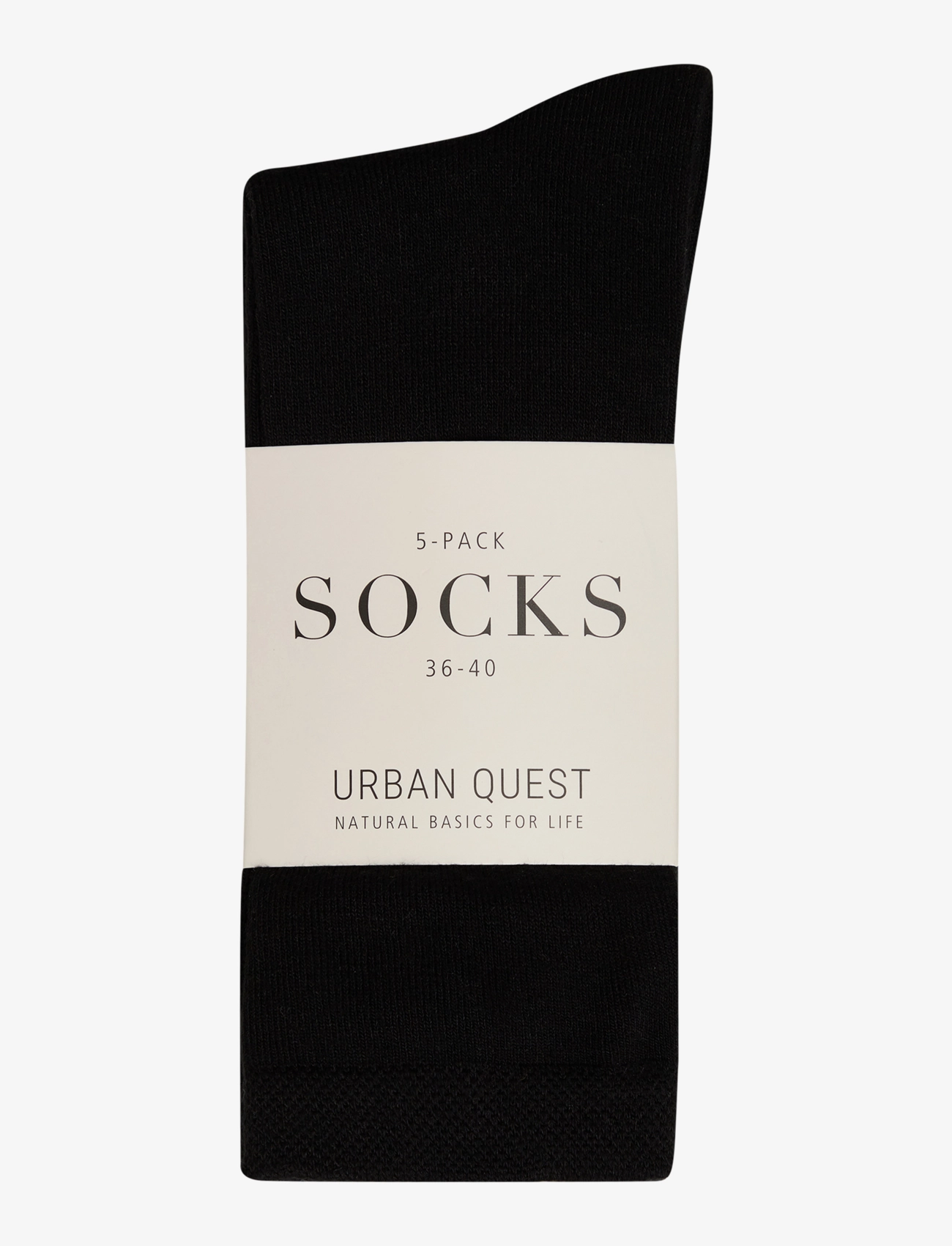 URBAN QUEST - THE BAMBOO WOMEN SOCKS 5-PACK - tavalliset sukat - black - 1