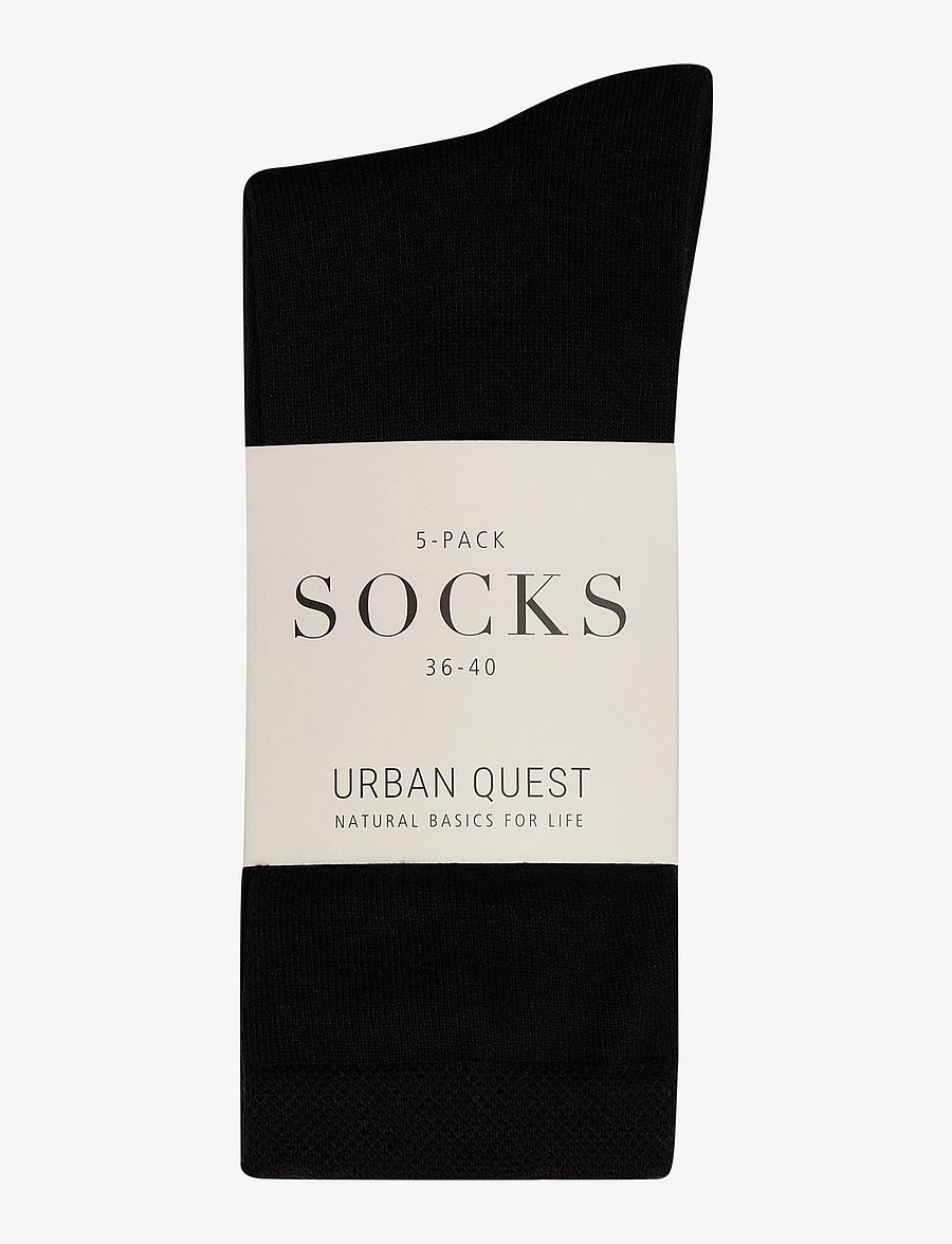 URBAN QUEST - THE BAMBOO WOMEN SOCKS 5-PACK - tavalliset sukat - black - 1