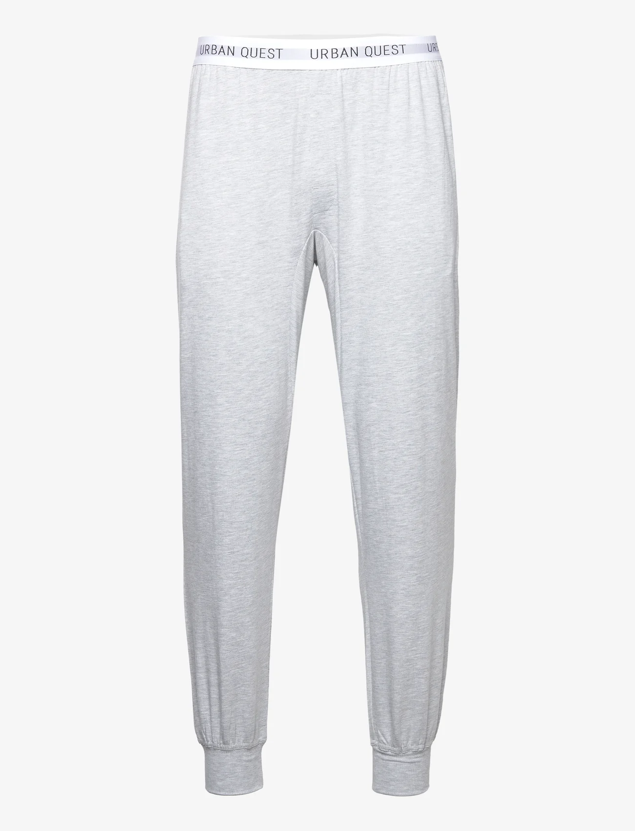 URBAN QUEST - Men Bamboo Sweatpants - pyjama bottoms - light grey melange - 0