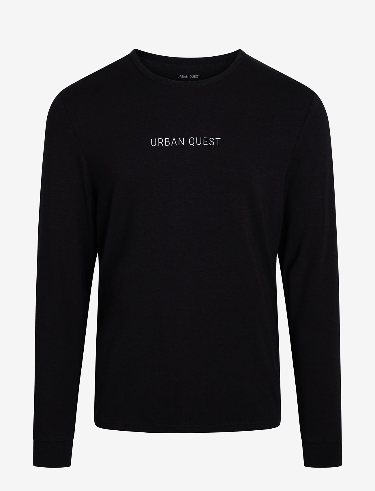 URBAN QUEST Men Bamboo L/S T-shirt - Pyjamas - BLACK / black