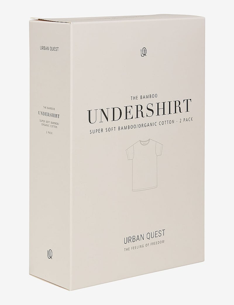 URBAN QUEST - 2-Pack Men Bamboo S/S Undershirt - nattrøjer - black - 4