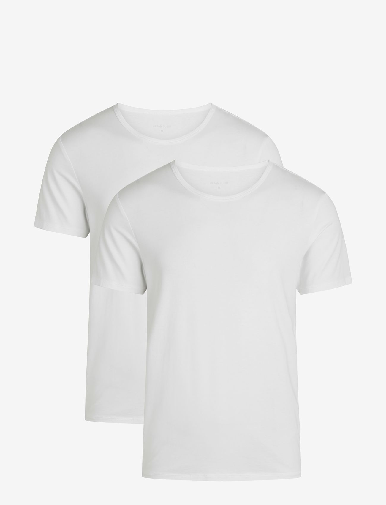 URBAN QUEST 2-Pack Men Bamboo S/S Undershirt - Undertøj - WHITE / white