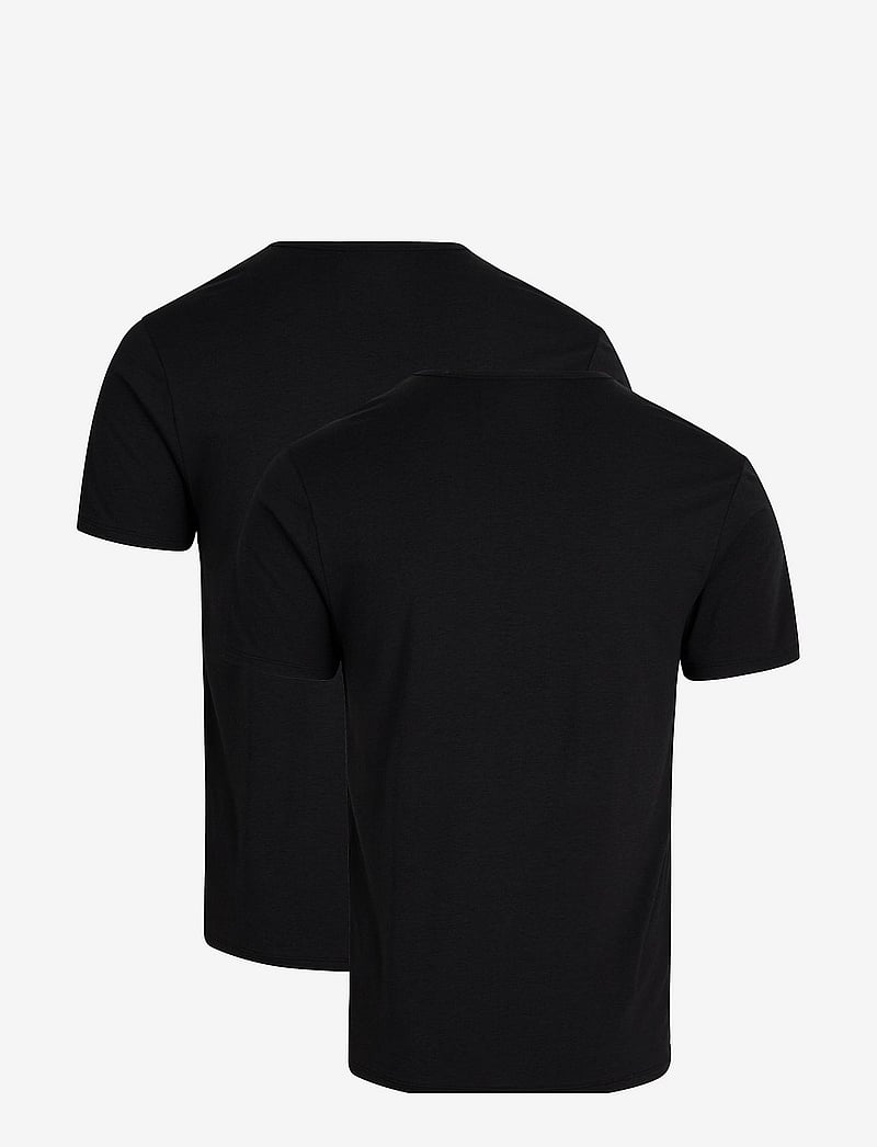 URBAN QUEST - 2-Pack Men Bamboo V-neck Undershirt - nattrøjer - black - 1