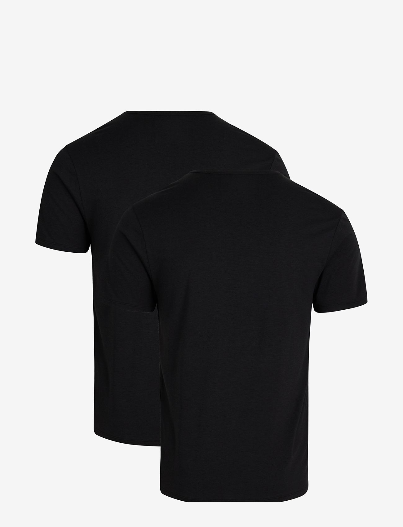 URBAN QUEST - URBAN QUEST The Bamboo Mens V-Neck Undershirt 2-Pack - pyjamaoberteil - black - 2