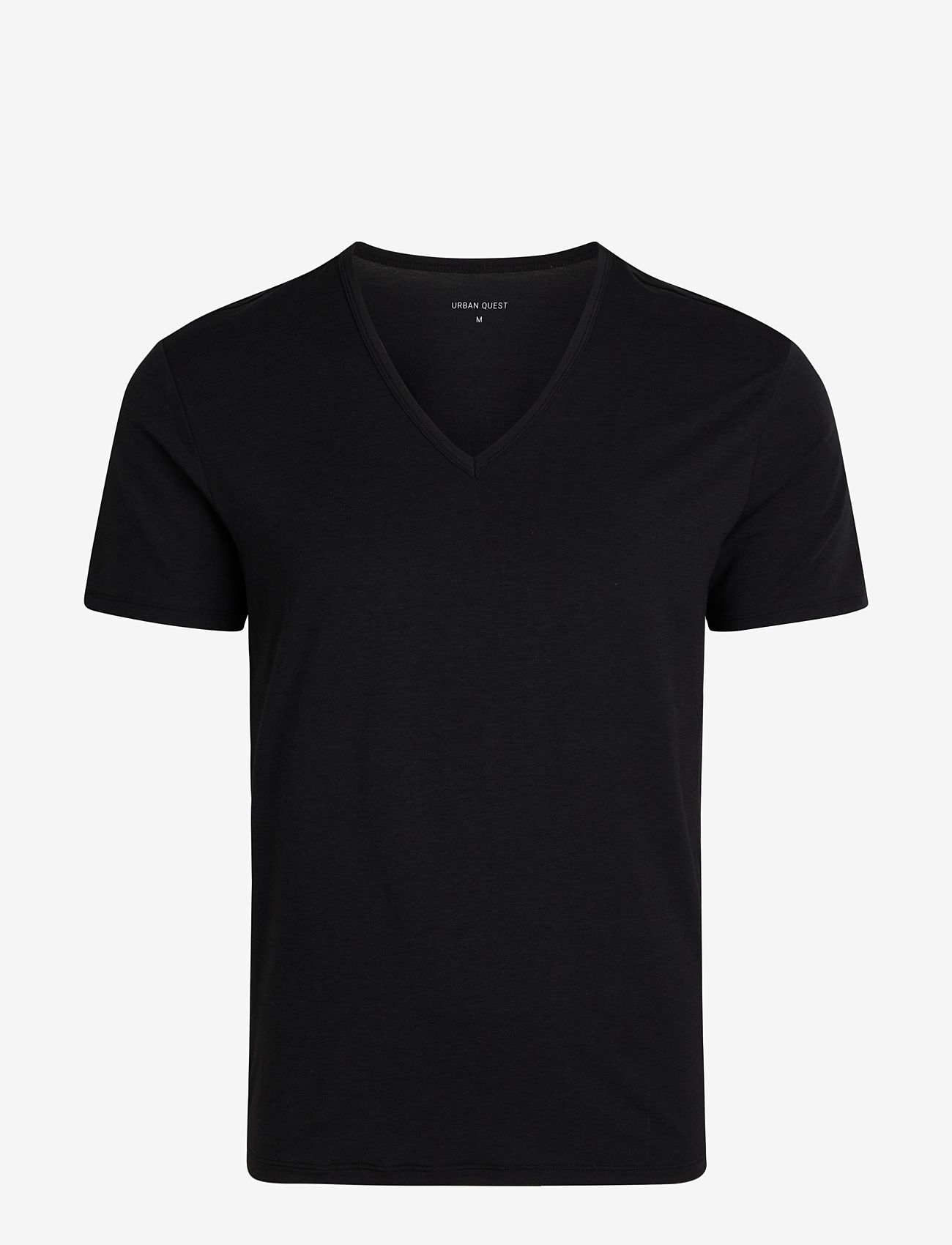 URBAN QUEST - 2-Pack Men Bamboo V-neck Undershirt - nattrøjer - black - 2
