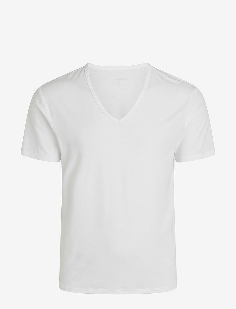 URBAN QUEST - 2-Pack Men Bamboo V-neck Undershirt - nattrøjer - white - 2