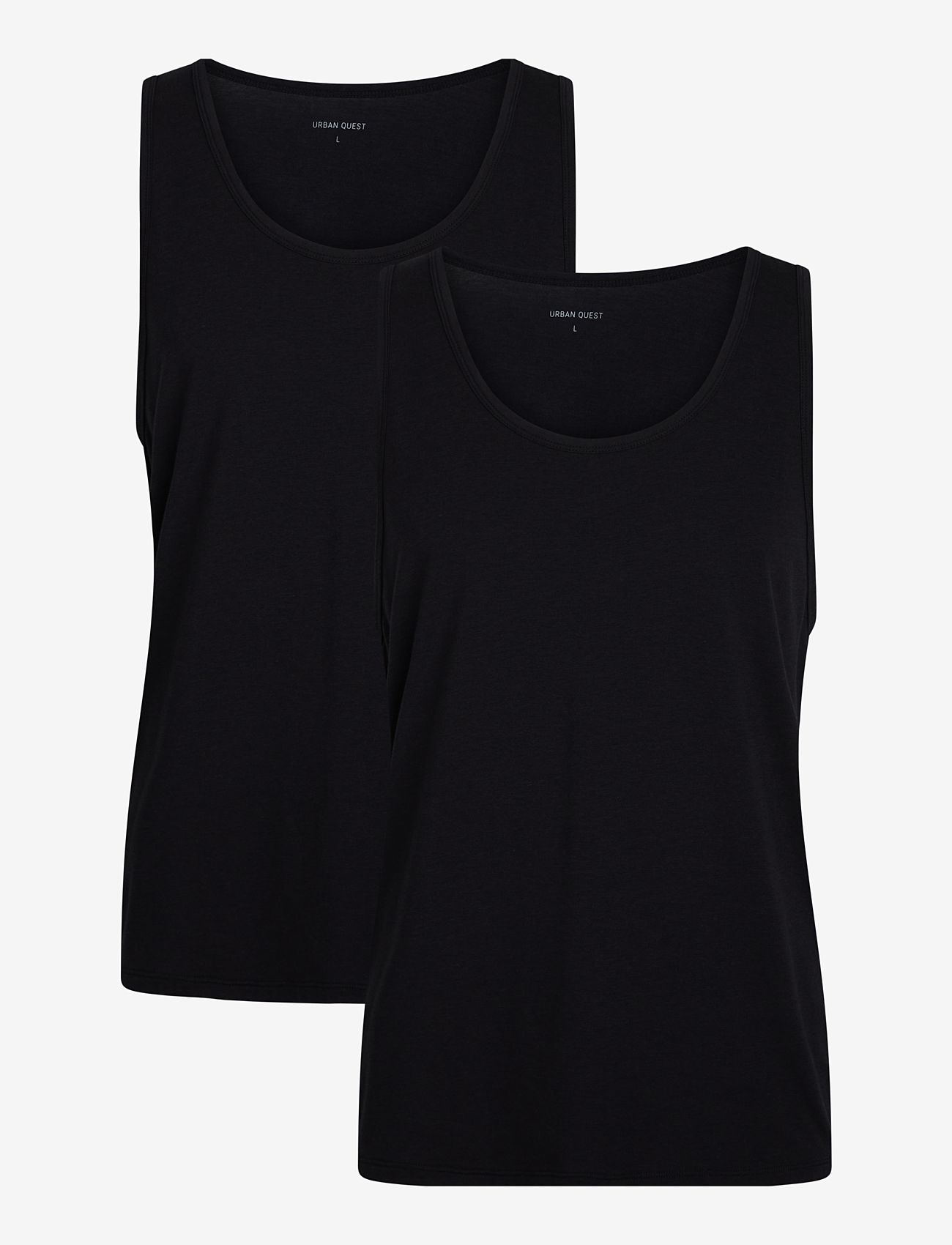 URBAN QUEST - THE BAMBOO 2-Pack Mens Tank Top - pyjamasöverdelar - black - 1